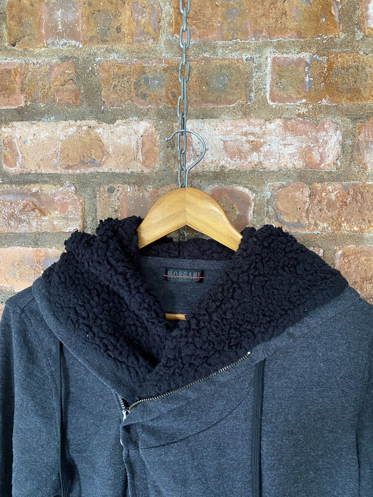 If Six Was Nine × Japanese Brand × Morgan Homme Morgan Homme boa Bona asymmetrical hoodie Size US S / EU 44-46 / 1 - 5 Thumbnail
