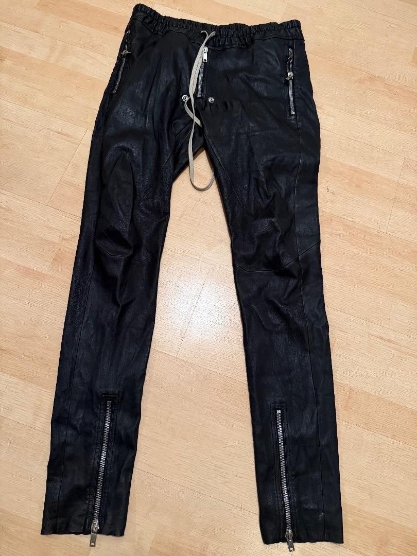 Rick Owens Rick Owens Gary Leather Pants Size US 33 - 1 Thumbnail