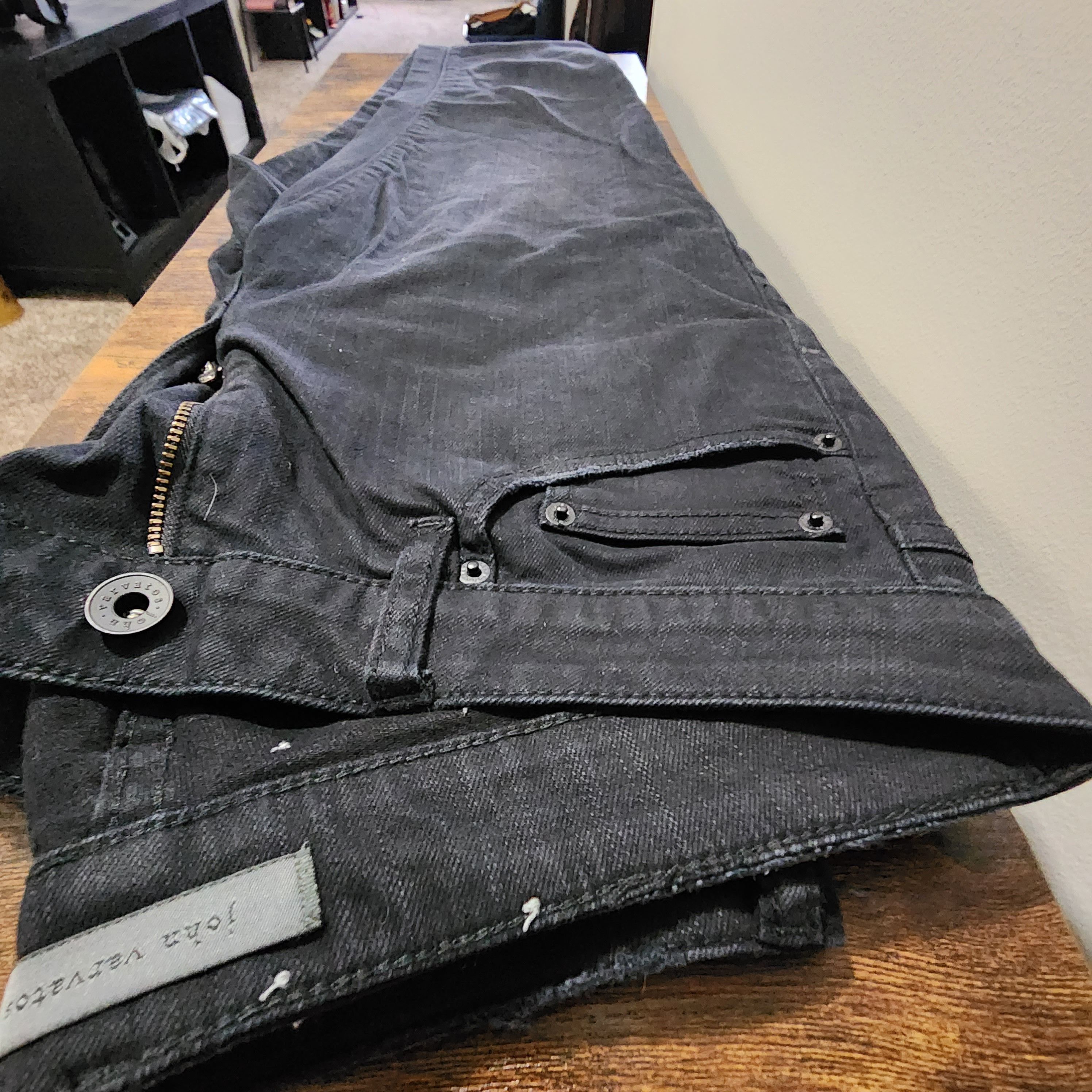 John Varvatos John Varvatos Black Slim Jeans Sashiko Pocket Detail Denim Size US 28 / EU 44 - 8 Thumbnail