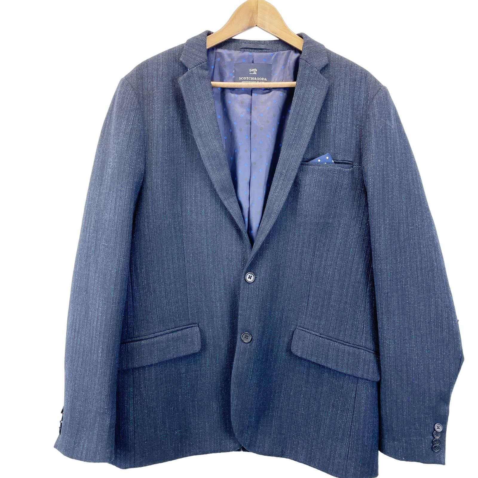 Blazer Scotch & Soda Marron - Taille 50 - Mélange Laine/polyester/viscose - Occasion Très Bon état
