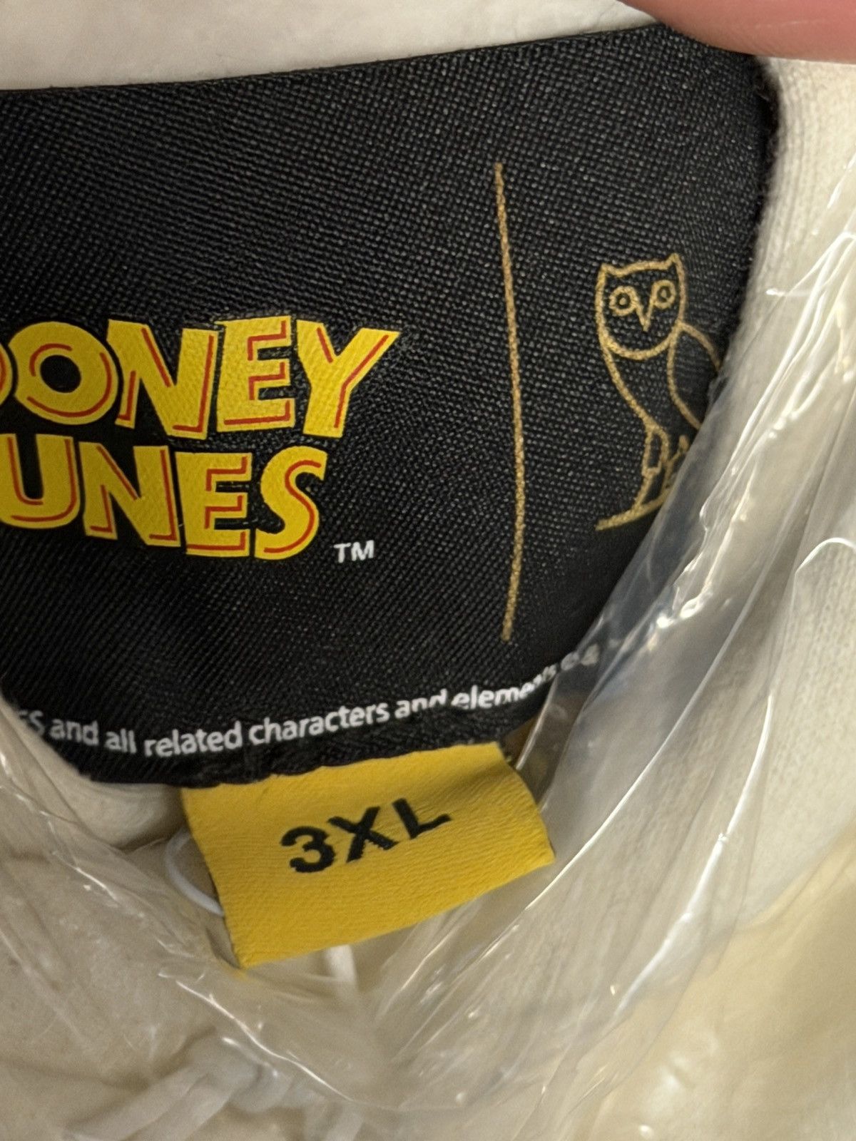 Drake OVO x Looney Tunes Collegiate Hoodie Cream XXXL Size US XXL / EU 58 / 5 - 6 Thumbnail