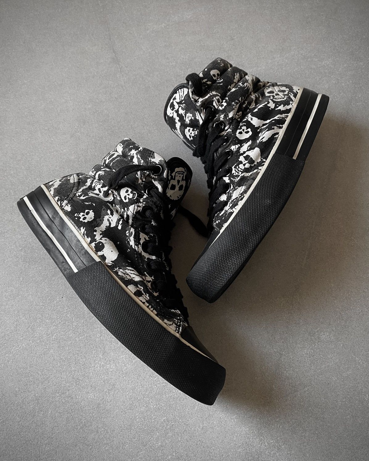 Number (N)ine Number (N)ine SS01 "Time Migration" Skull High Top Size US 5 / EU 37 - 5 Thumbnail