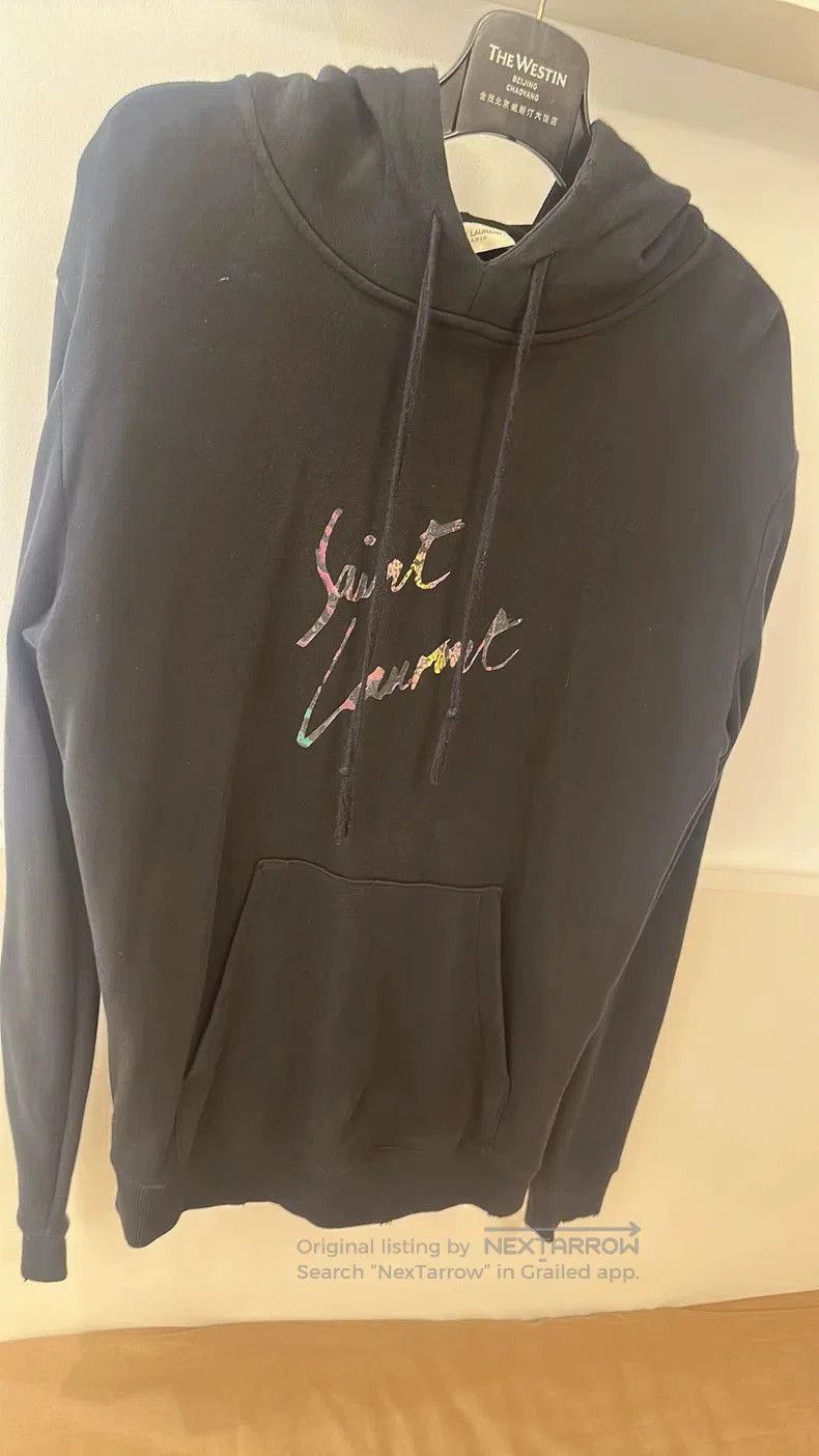 Saint Laurent Paris Saint Laurent Black Hoodie with Logo. Size US XS / EU 42 / 0 - 1 Thumbnail