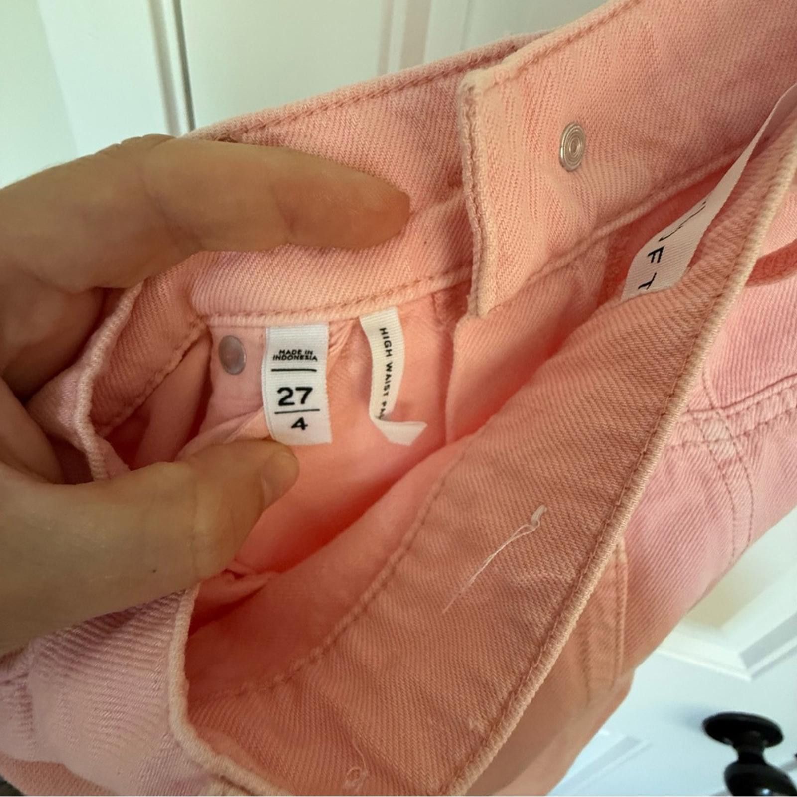 Other LOFT Pink High Waist Palazzo Jeans Size 27" / US 4 / IT 40 - 4 Thumbnail