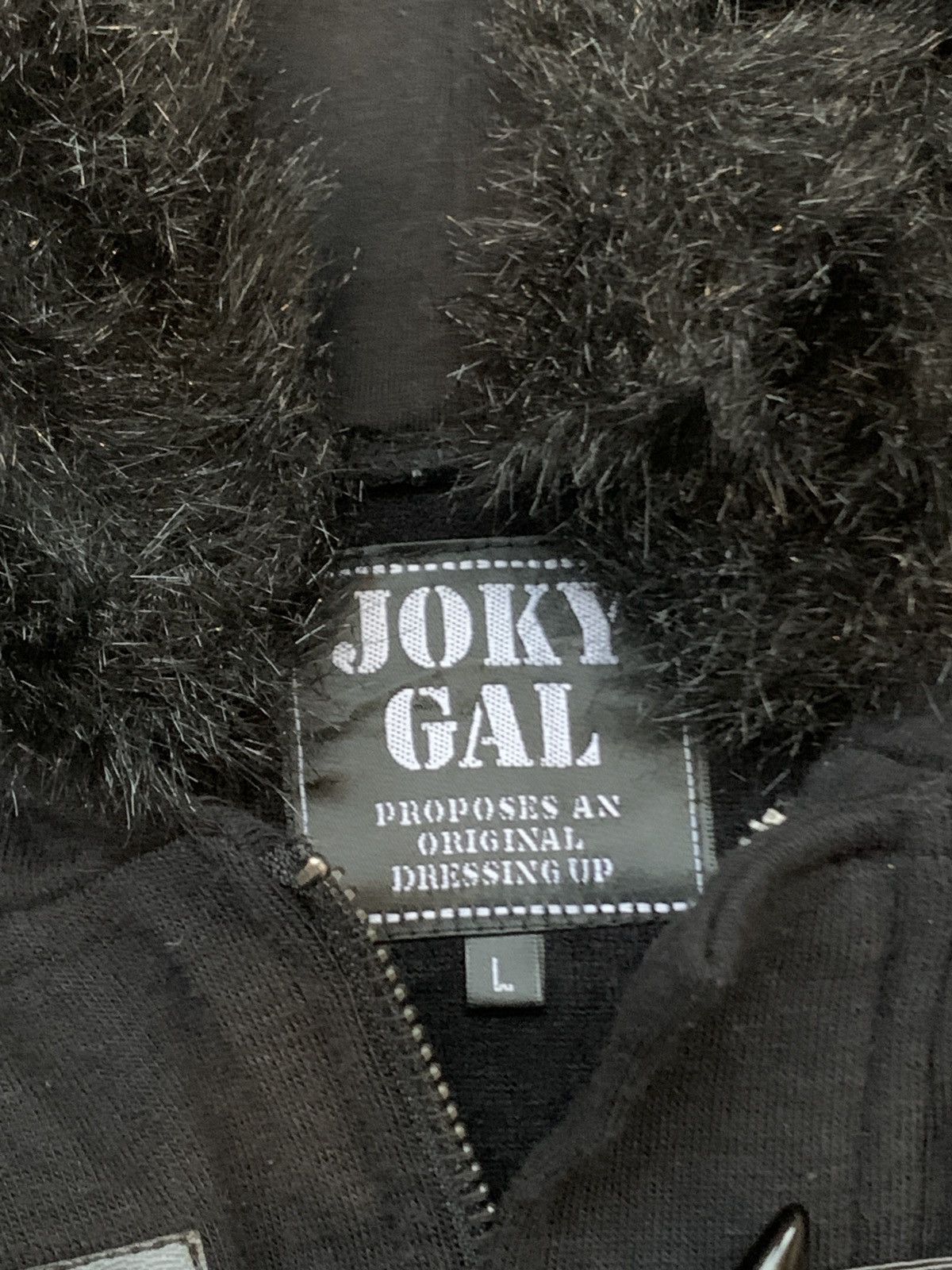 If Six Was Nine 2000s Joky Gal - Fur Hoodie Jacket Toggle Vkei Apocalypse Size US S / EU 44-46 / 1 - 6 Thumbnail