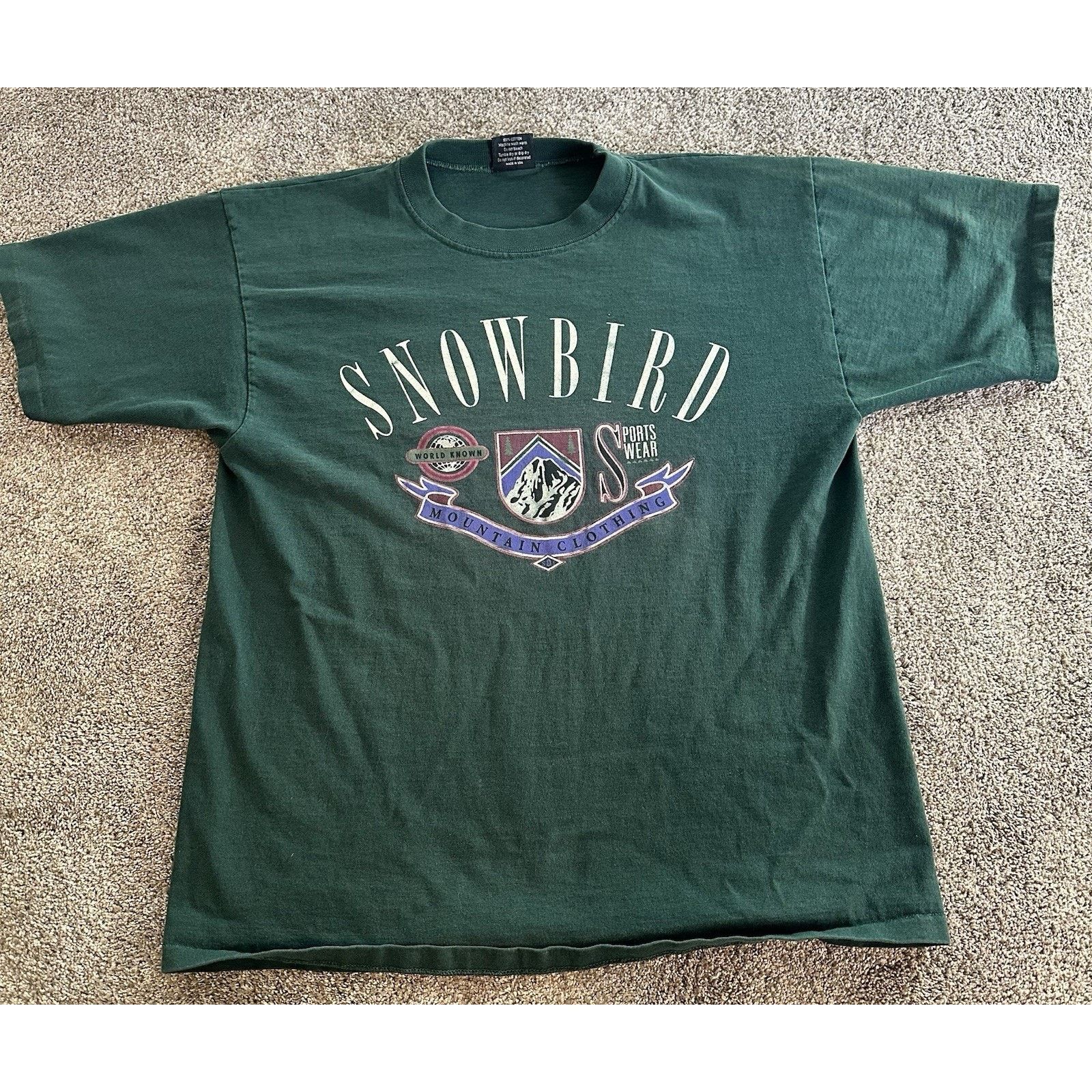 Other VTG Green Snowbird Single Stitch Sports Wear Mountain L Size US L / EU 52-54 / 3 - 4 Thumbnail