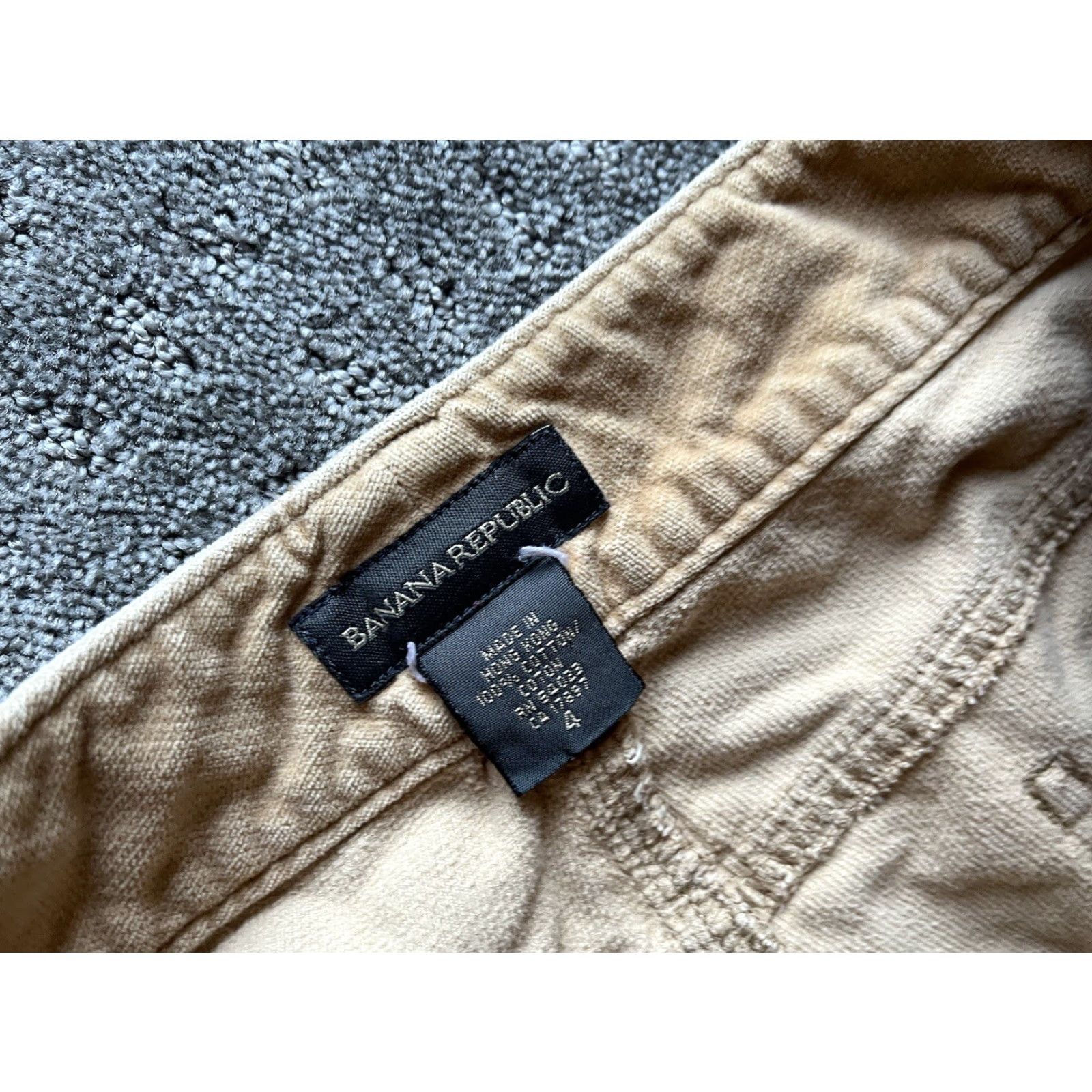 Banana Republic VINTAGE Banana Republic Velvet Velour Pants Women Size 4 Beige Chino Skinny 90s Size 27" / US 4 / IT 40 - 5 Thumbnail