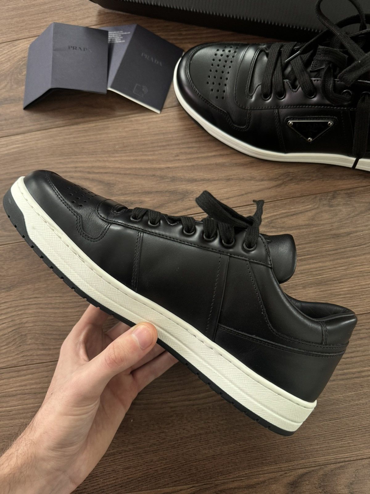 Prada Prada Downtown Leather Sneakers Size US 8 / EU 41 - 3 Thumbnail