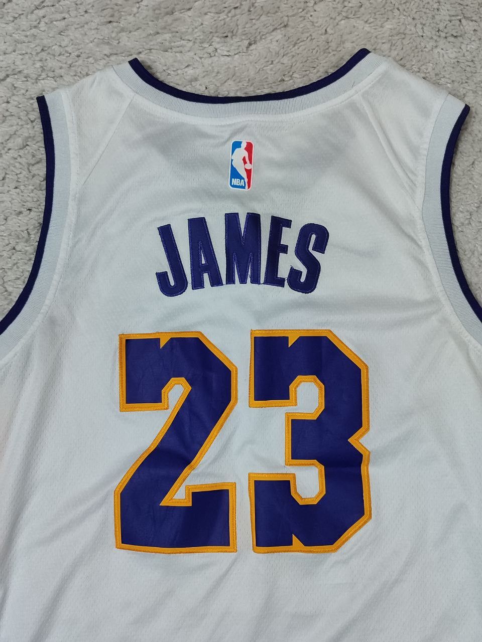 NBA × Nike × Vintage 🏀Vintage Nike Lakers Jersey James #23 Size US XL / EU 56 / 4 - 5 Thumbnail