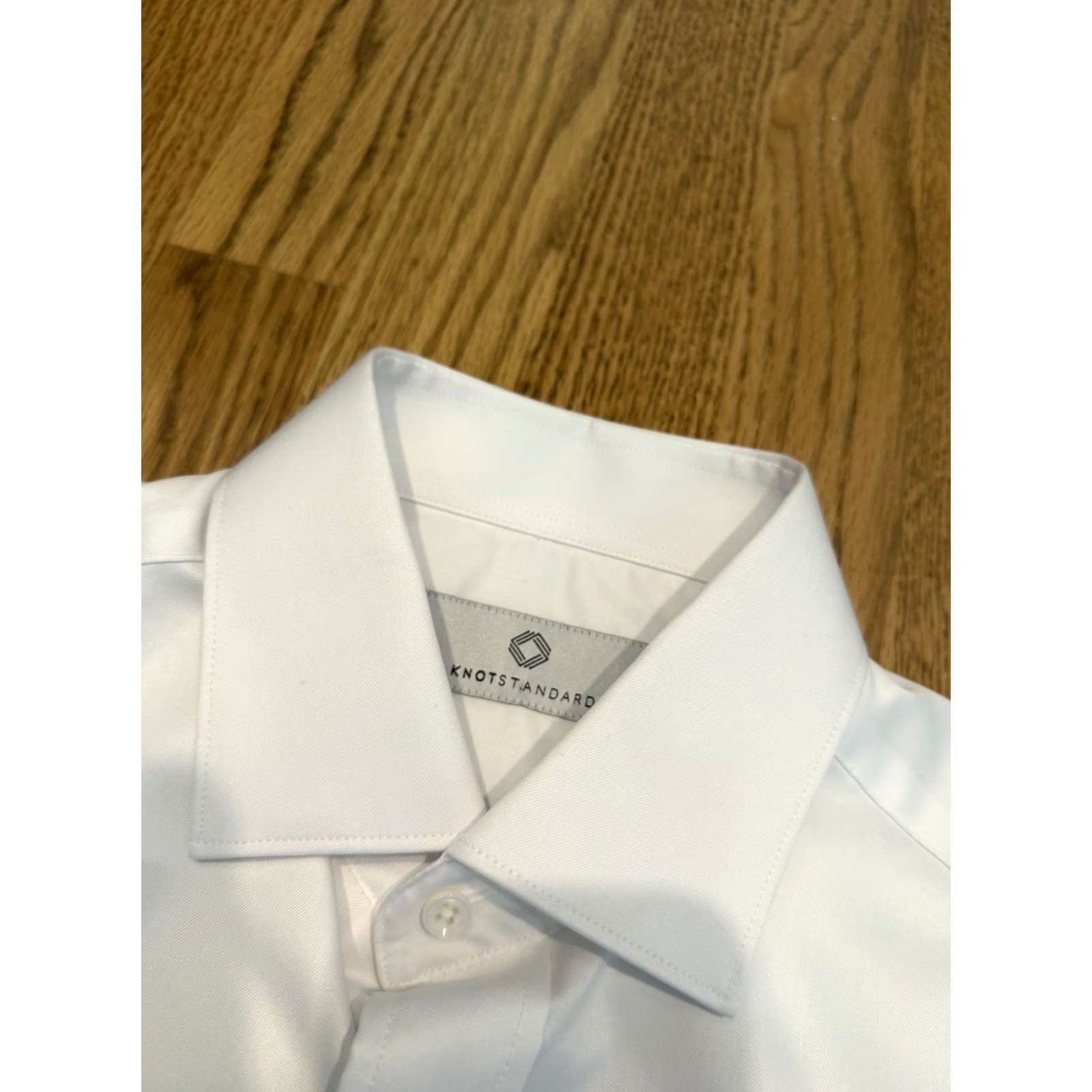 Vintage M & M Button-Up Shirt White Cotton Long Sleeve Men Medium Formal Store Size 40R - 5 Thumbnail