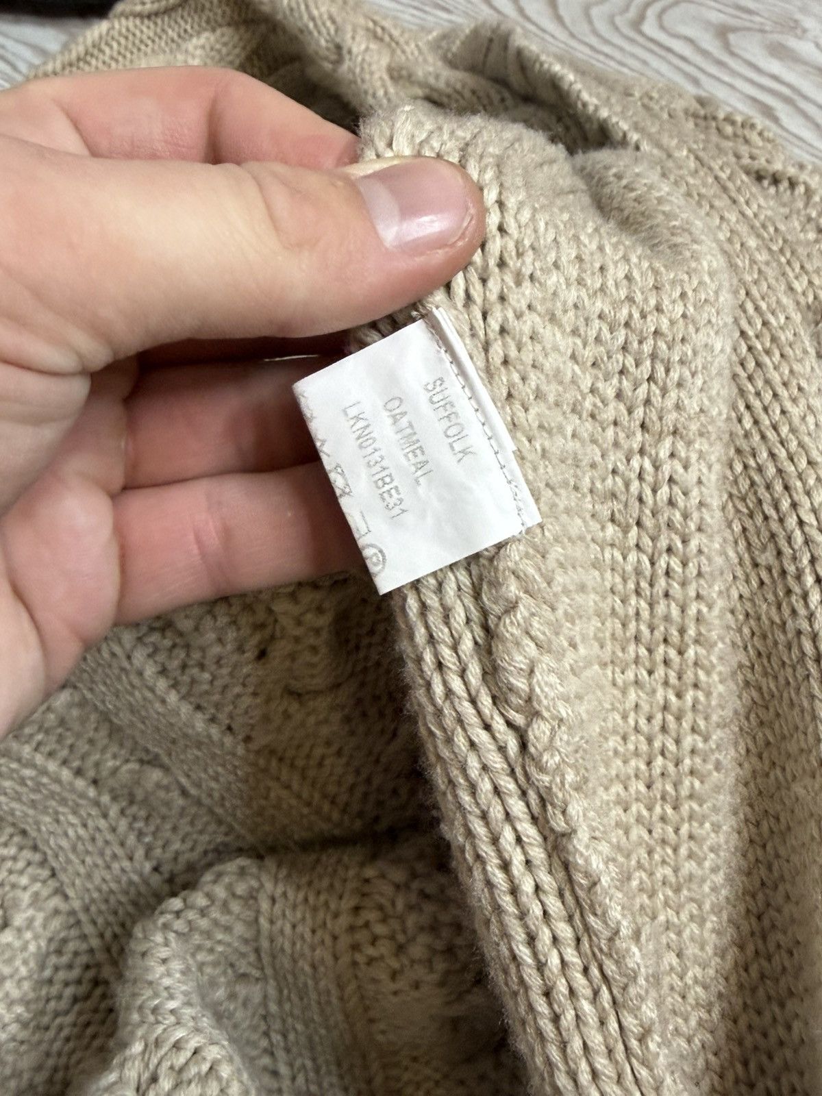 Barbour Barbour Gold Label Cable knit Beige Heavy cardigan wmns sz L Size L / US 10 / IT 46 - 13 Thumbnail