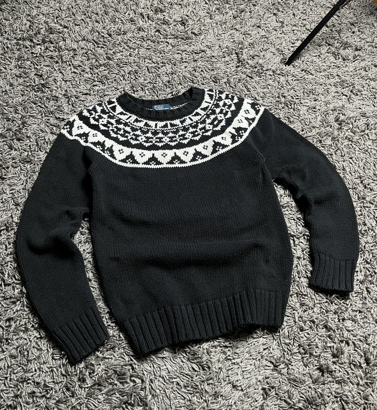 Ralph Lauren Ralph Lauren Vintage Nordic Fair Isle Knit Sweater Black Size US S / EU 44-46 / 1 - 1 Thumbnail