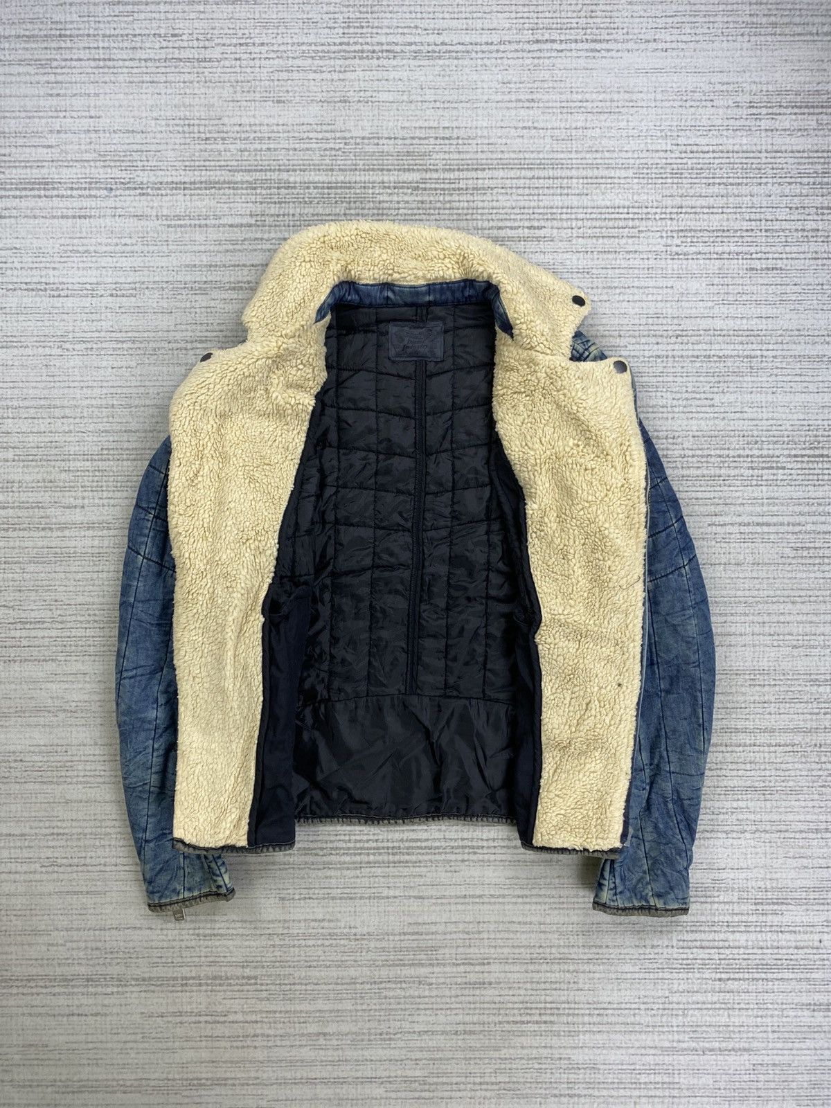 Diesel 🔥STEALS Diesel Industry Double Collar Sherpa Biker Jacket Size US M / EU 48-50 / 2 - 8 Thumbnail