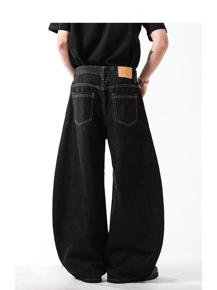 Japanese Brand Men's Retro Baggy Wide-Leg Embroidered Scimitar Jeans Y2K Size US 32 / EU 48 - 5 Thumbnail