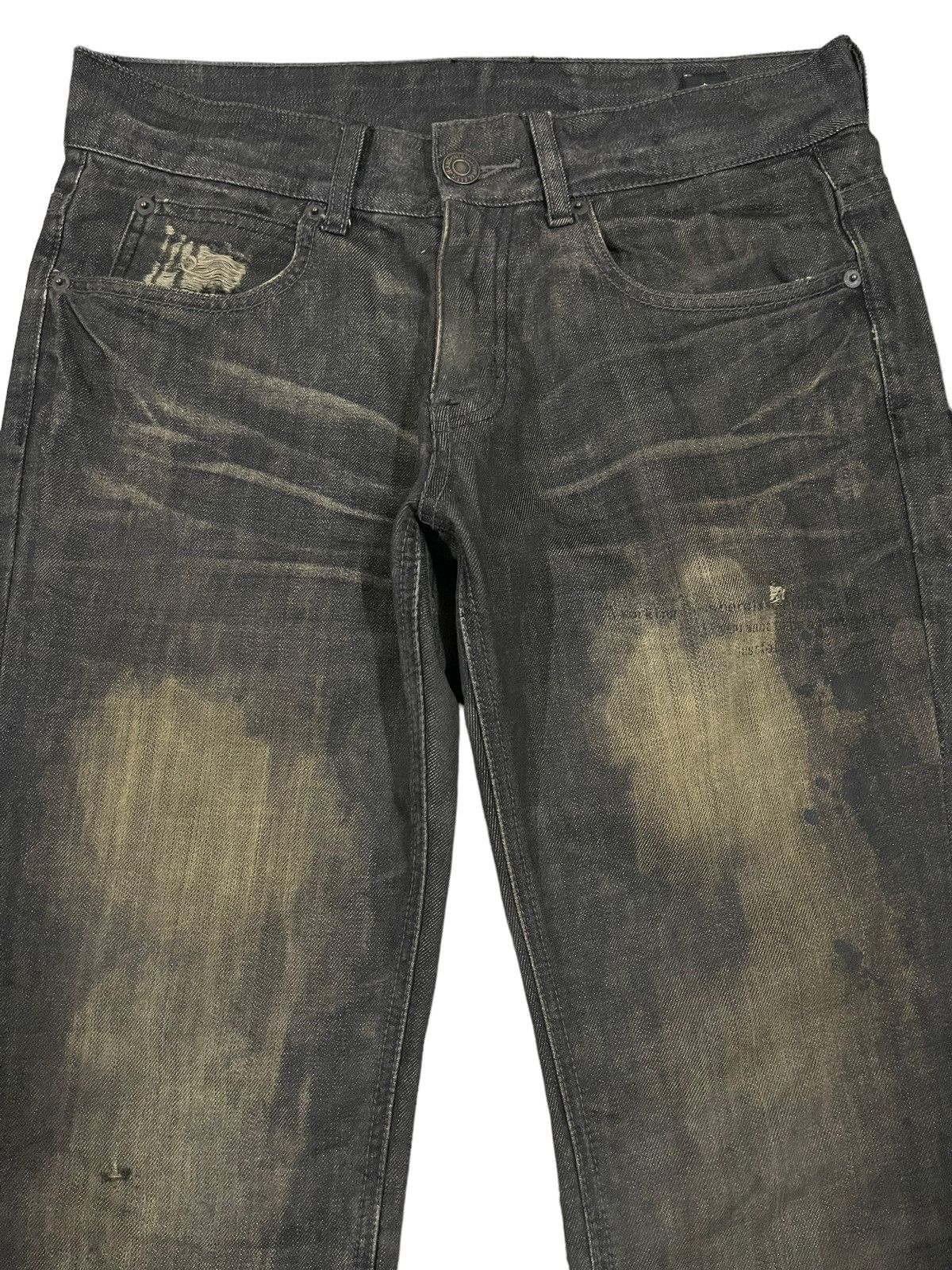 Japanese Brand Vintage Japanese Semantic Design Faded Wash Style Jeans Size US 32 / EU 48 - 3 Thumbnail
