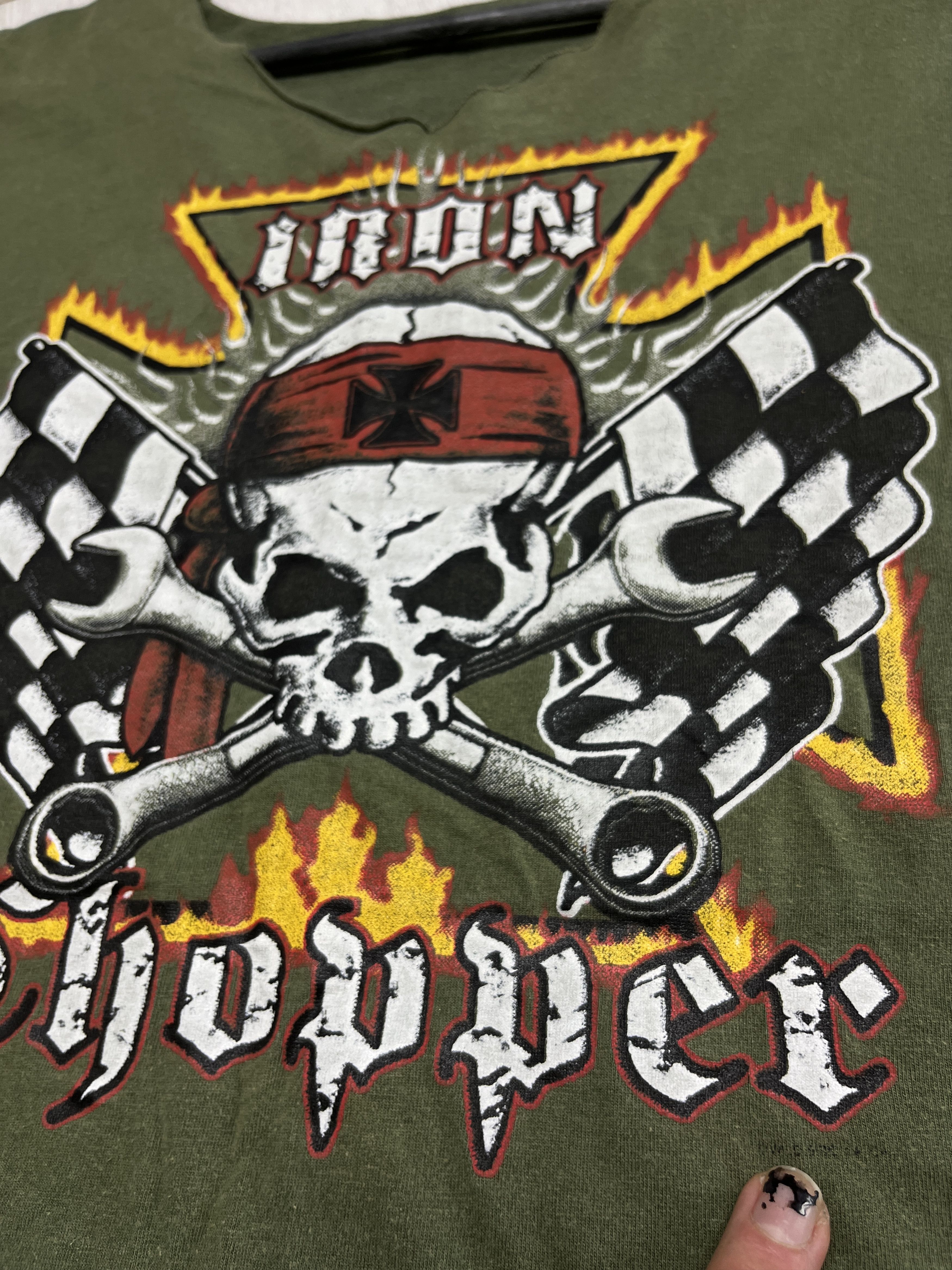 Vintage 2000s IRON CHOPPER VINTAGE BIKER GRAPHIC SUNFADED TEE - 839 Size US M / EU 48-50 / 2 - 4 Thumbnail