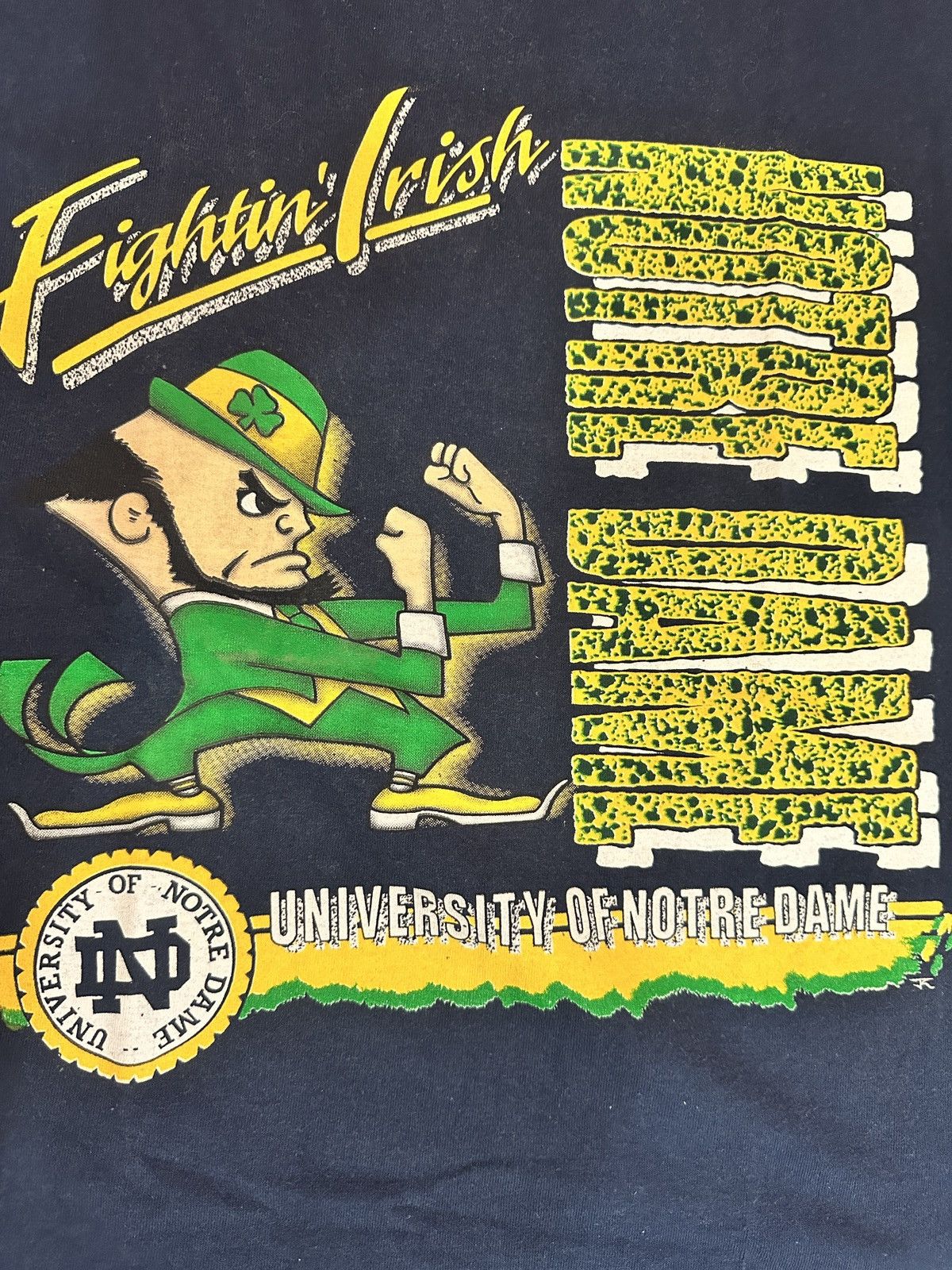 Other Vintage Notre Dame Fighting Irish Tee Trench Mfg USA L Size US L / EU 52-54 / 3 - 4 Thumbnail