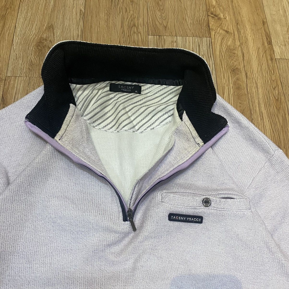 Yohji Yamamoto Vintage 90s SACSNY Y'SACCS Yohji Yamamoto Sweater Half Zip Size US XL / EU 56 / 4 - 7 Thumbnail