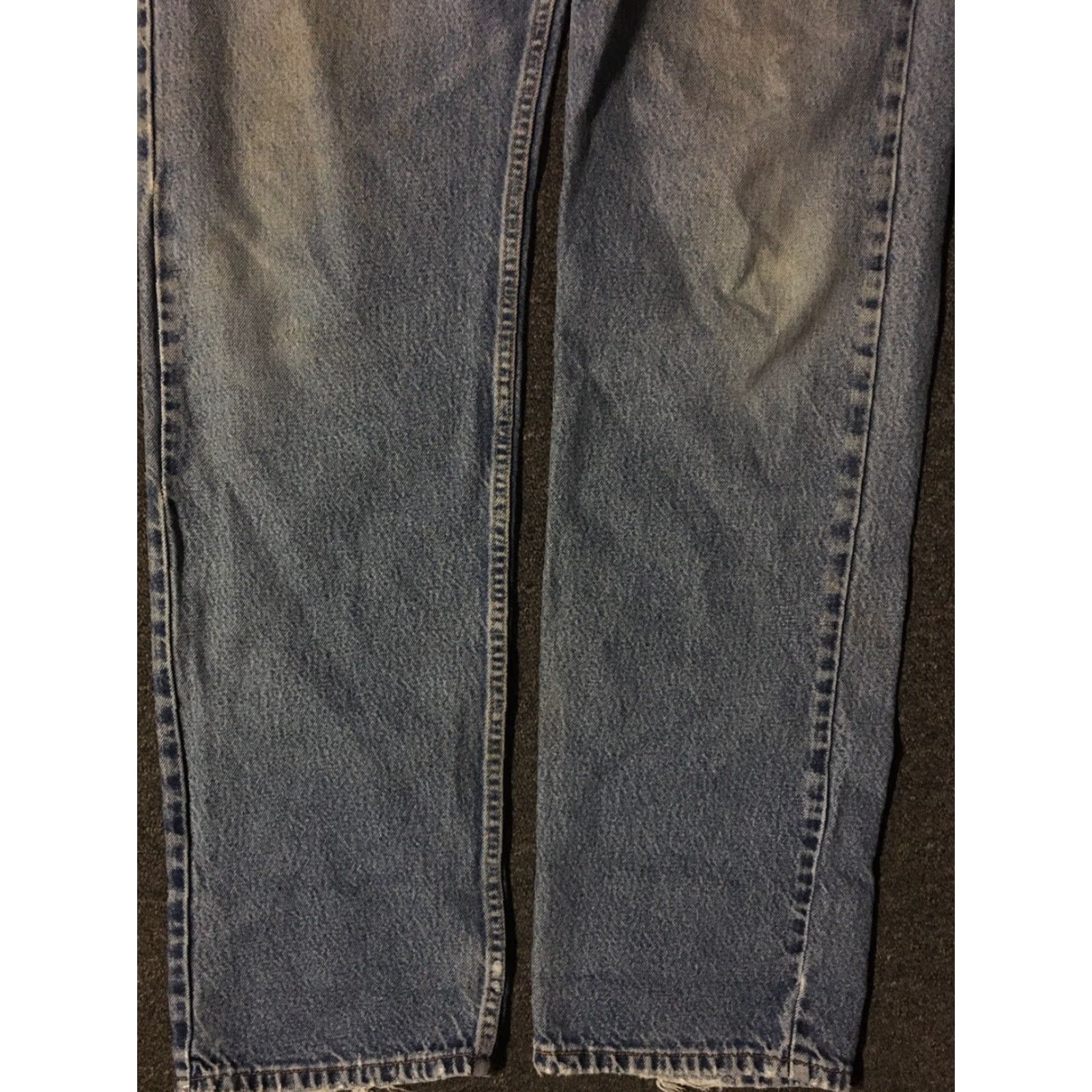 Levi's VINTAGE Levi’s 505 Jeans 36/36 Blue Denim Distressed Regular Straight USA 80s 90s Punk Grunge Men Size US 36 / EU 52 - 6 Thumbnail