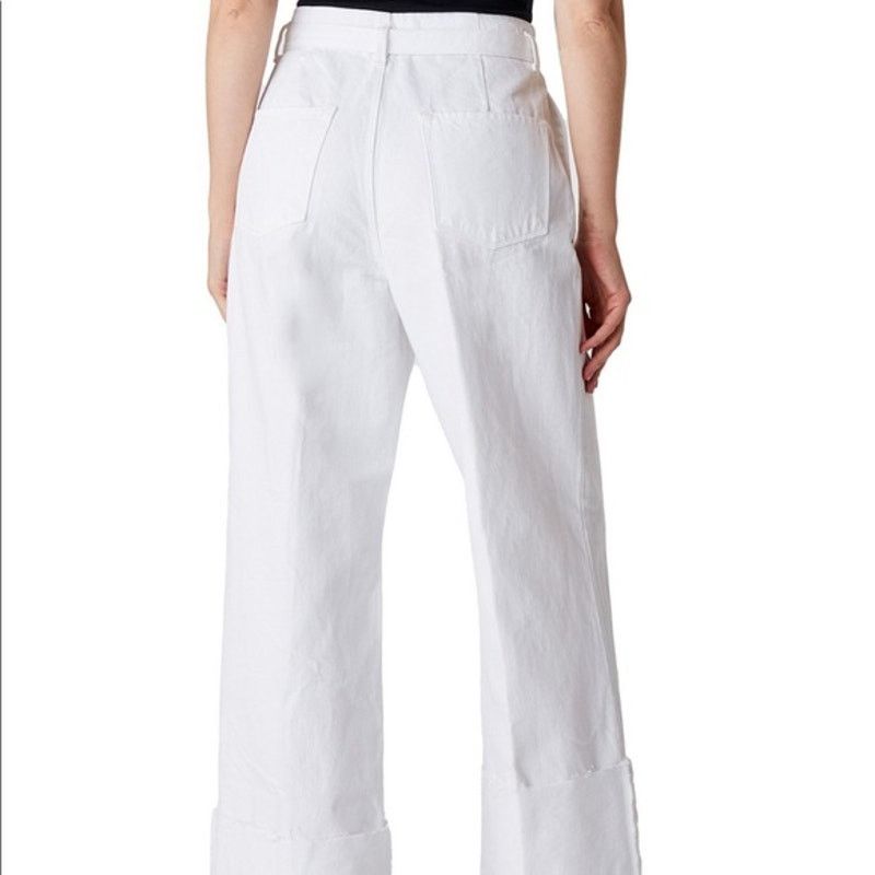 J Brand J Brand | White Louisa High Rise Tie Waist jeans | Size 32 Size 32" / US 10 / IT 46 - 2 Thumbnail