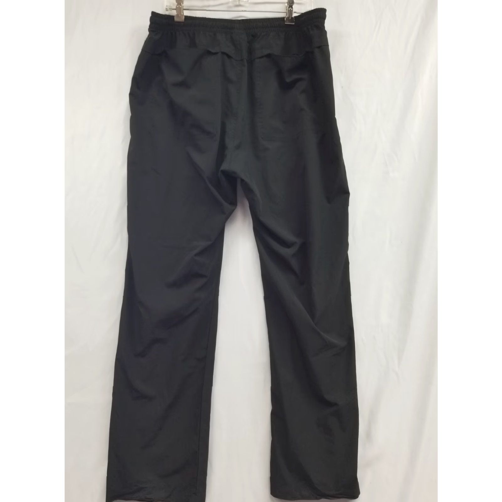 Vintage Clothin Pants Men 34-36 Black Lightweight Elastic Waist Chino Flat Front Pockets Comfortable Breathable Nylon Spandex Straight Leg Size US 34 / EU 50 - 2 Thumbnail