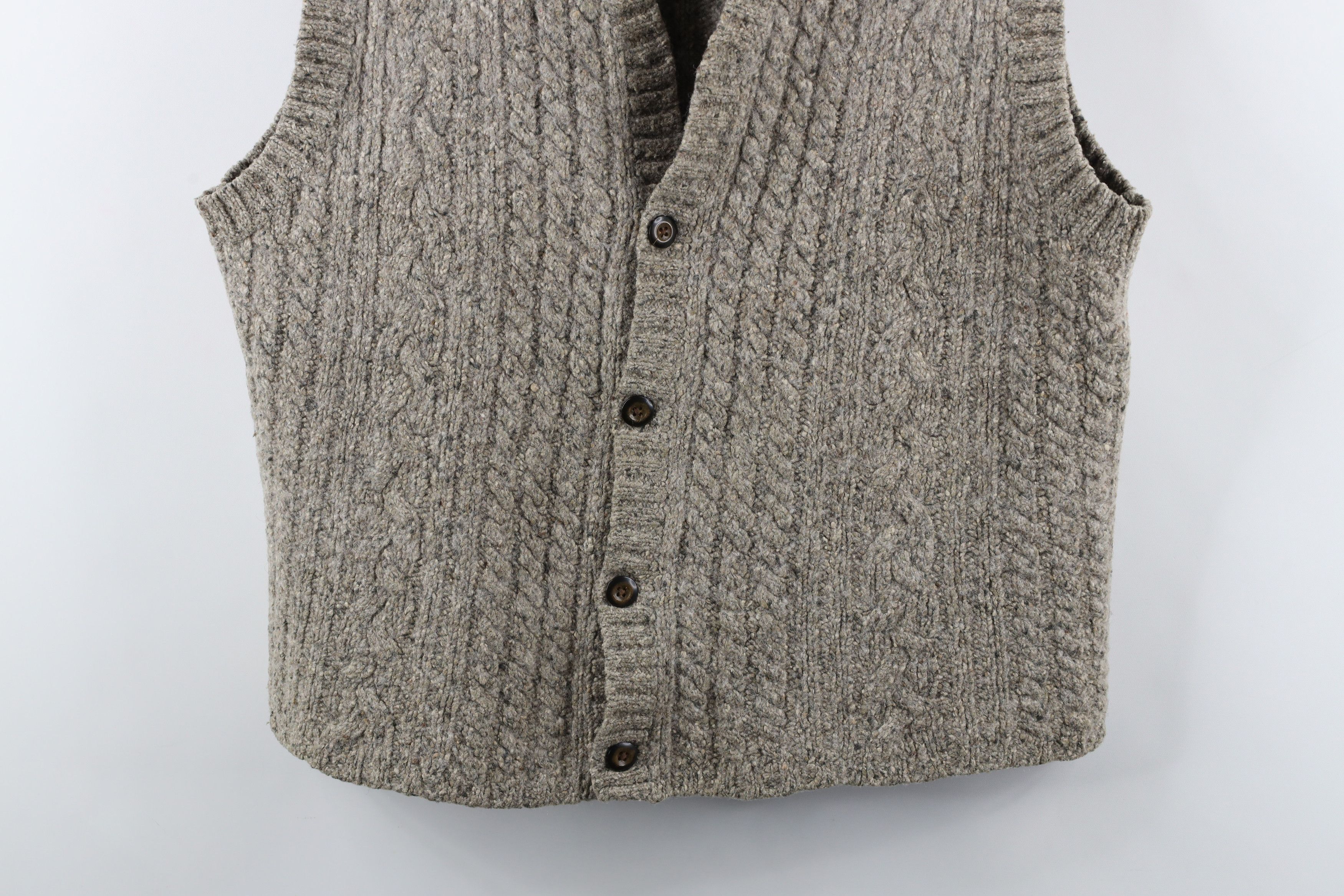 Vintage Vintage 90s Streetwear Cable Knit Cardigan Sweater Vest Size US M / EU 48-50 / 2 - 3 Thumbnail