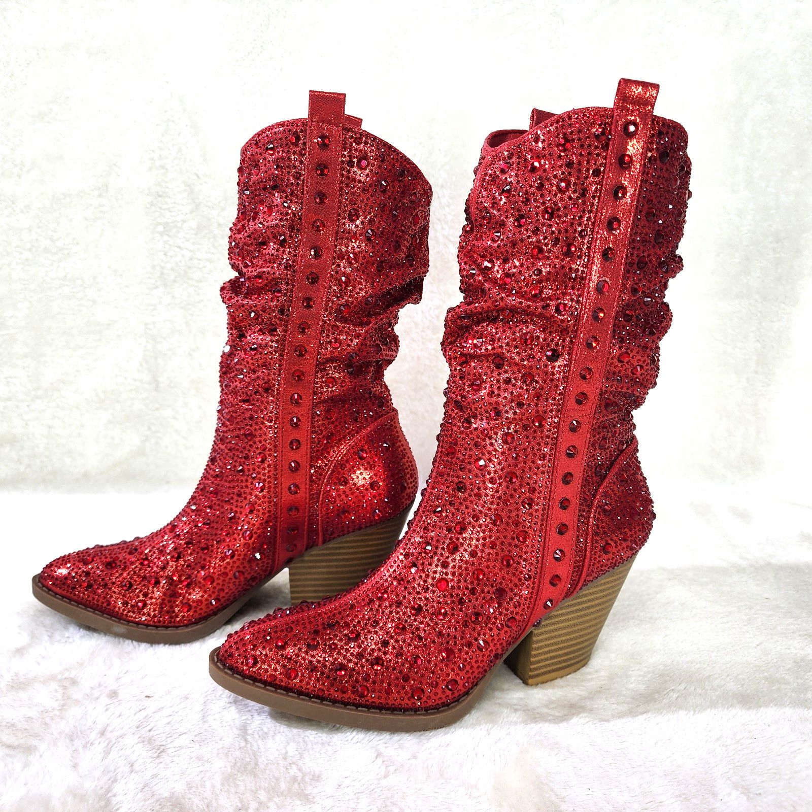 Other Angel Riders Country Glam Western Cowgirl Slouch Boots Metal Size US 8 / IT 38 - 6 Thumbnail