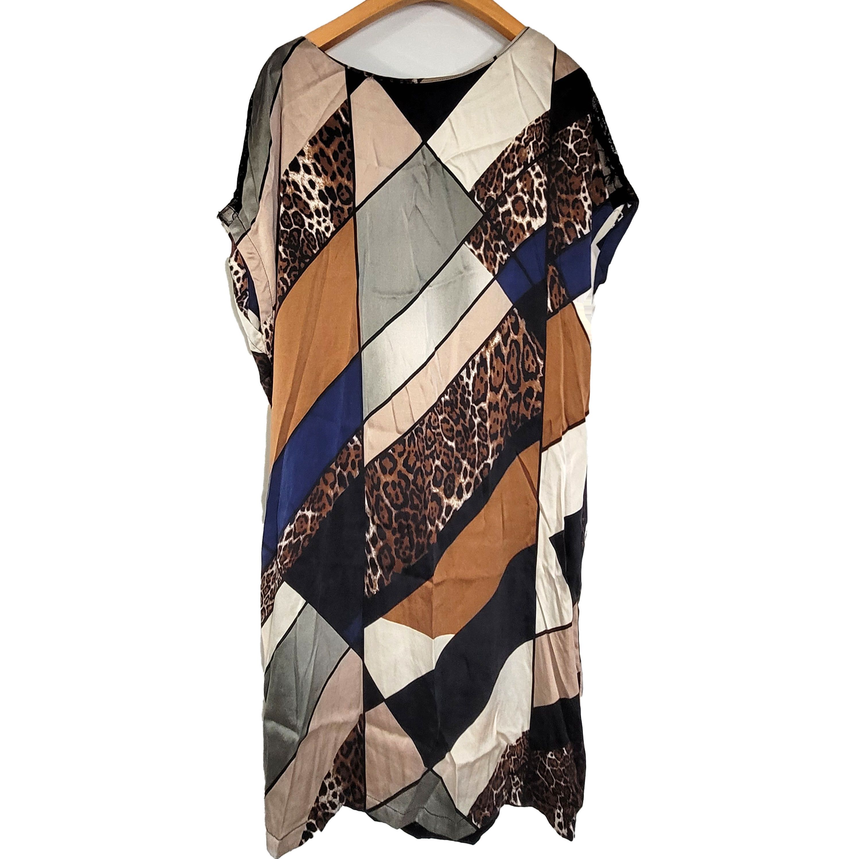 Other Women's Silk Size XL Short Sleeve Satin Dress SDK361 Size XL / US 12-14 / IT 48-50 - 2 Thumbnail