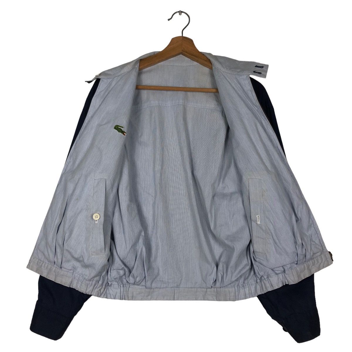 Japanese Brand 🔥Vintage Reversible Bomber Jacket Chemise Lacoste Big Logo Size US M / EU 48-50 / 2 - 12 Thumbnail