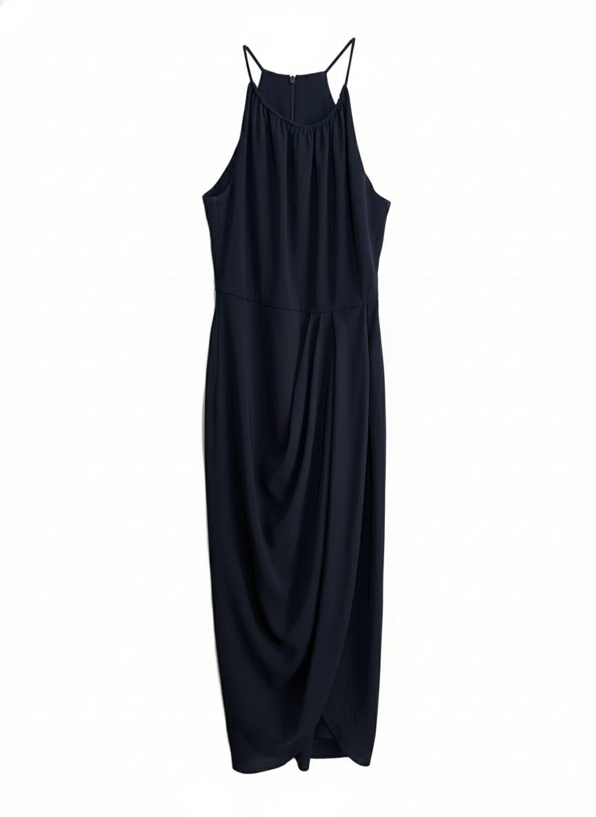 Shona Joy Shona Joy Dark Navy Blue Solid Midi Dress AUS 6 USA 2 Size S / US 4 / IT 40 - 1 Thumbnail