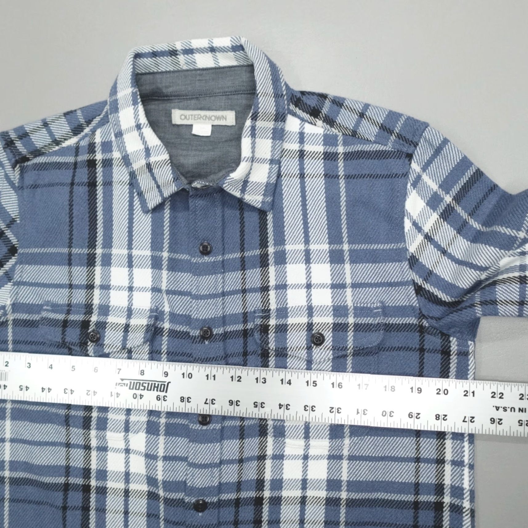Outerknown Outerknown Blanket Shirt Plaid Button Up Men's Size S Organic Cotton Blue Twill Button-Up Casual, Workwear, Travel Mens Size US S / EU 44-46 / 1 - 5 Thumbnail