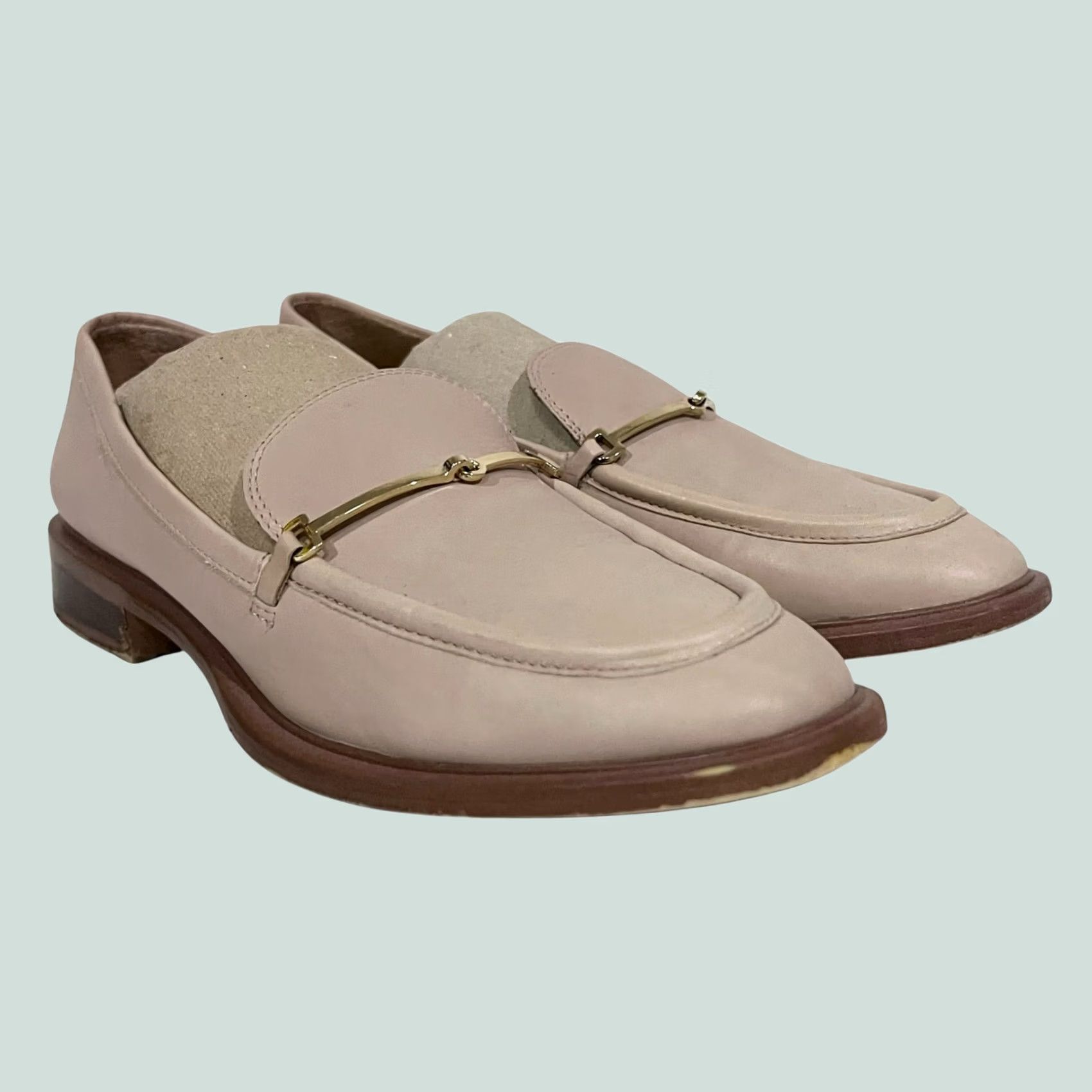 Franco Sarto Franco Sarto SARTO A-EDA Horse Bit Loafers Blush/Beige Leather Women Sz 8M Slip On Men? Women? Size US 8 / IT 38 - 1 Thumbnail