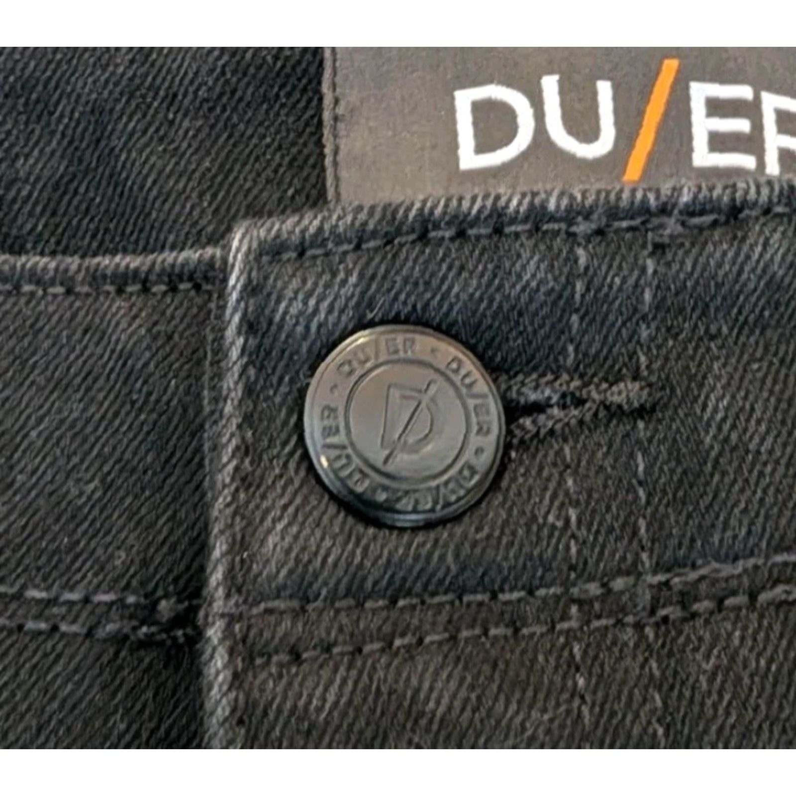 DU/ER Live Free Adventure Pants Mens 34X32 Cargo Black Slim Stretch Canvas
