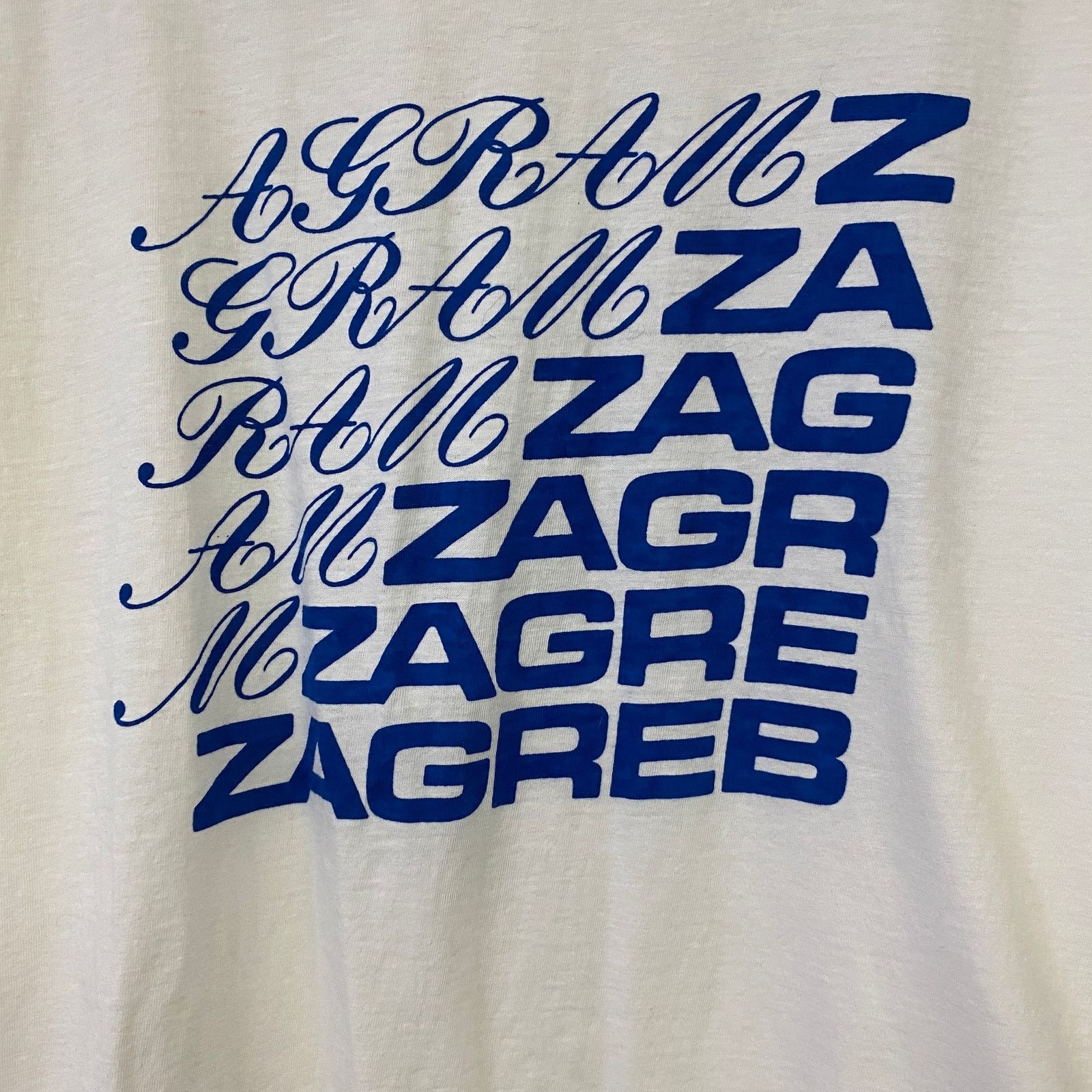 Vintage Vintage Zagreb Graphic Print Single Stitch T Shirt Size US M / EU 48-50 / 2 - 4 Thumbnail
