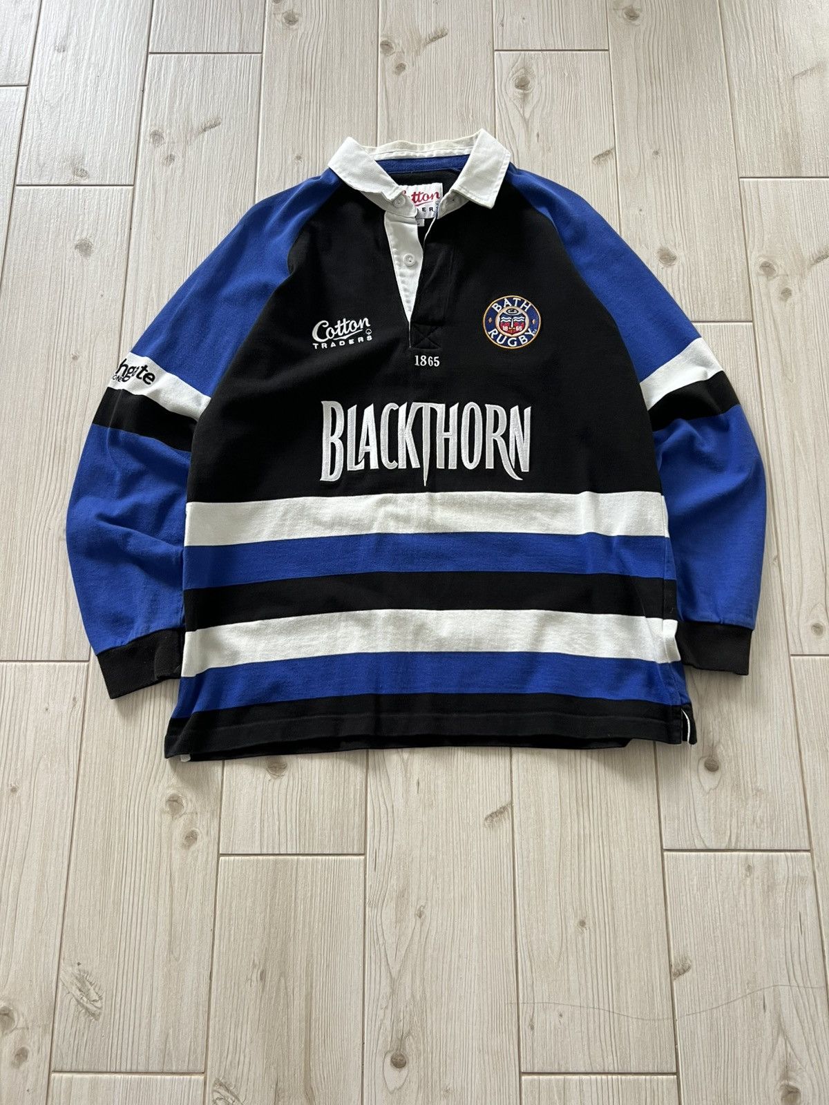 Cotton Traders Vintage Cotton Traders Bath Rugby Long Sleeve Rugby Shirt Size US L / EU 52-54 / 3 - 2 Thumbnail