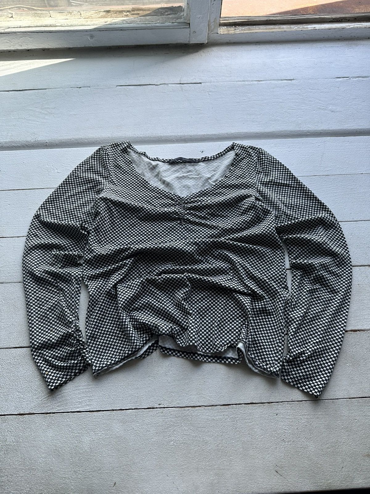 Gudrun Sjoden 🚨GUDRUN SJODEN CHECK BLACK WHITE OPIUM LUXURY LONGSLEEVE Size M / US 6-8 / IT 42-44 - 1 Thumbnail