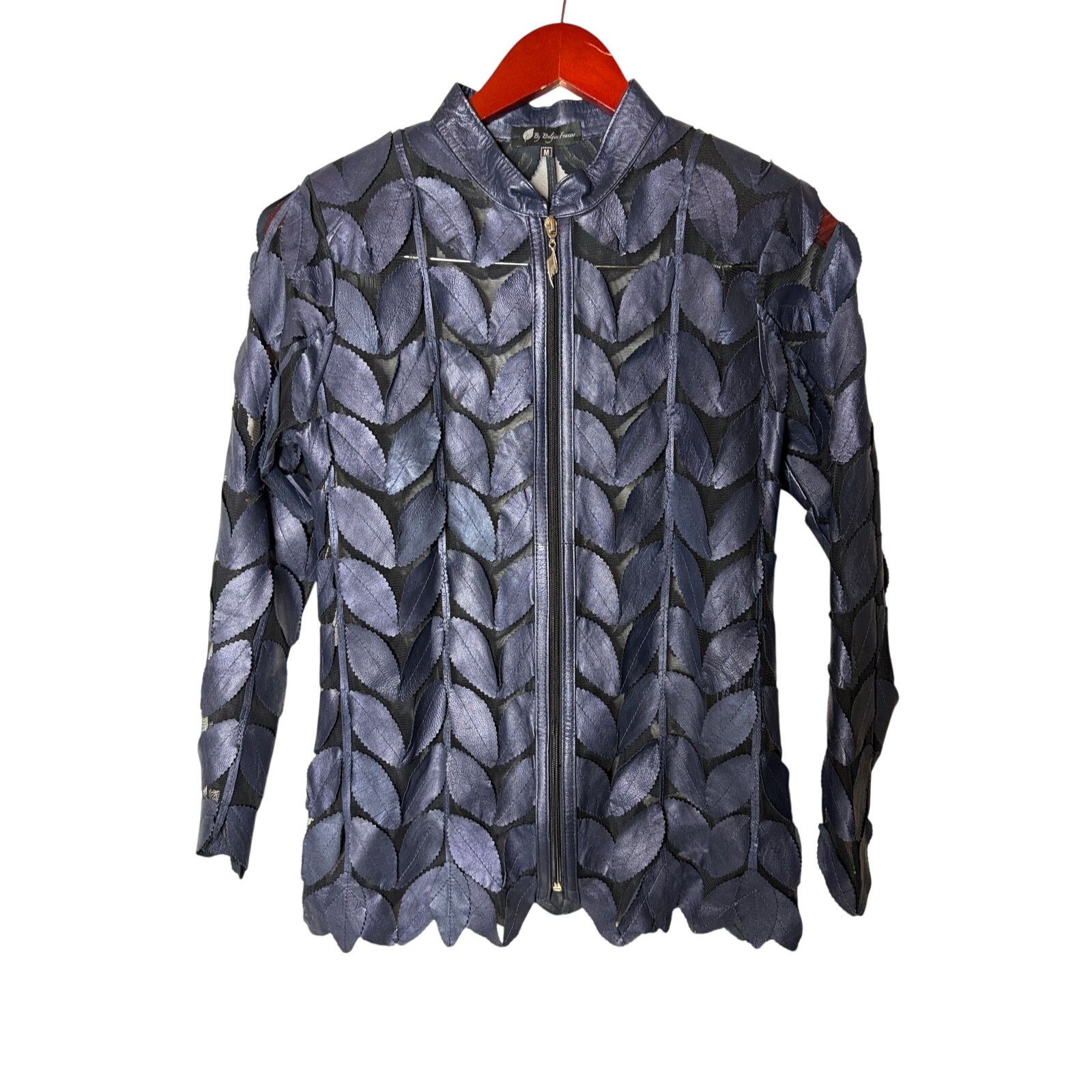 Other By Belgin Francis Navy blue Leather Leaf Jacket sz M Size M / US 6-8 / IT 42-44 - 2 Thumbnail