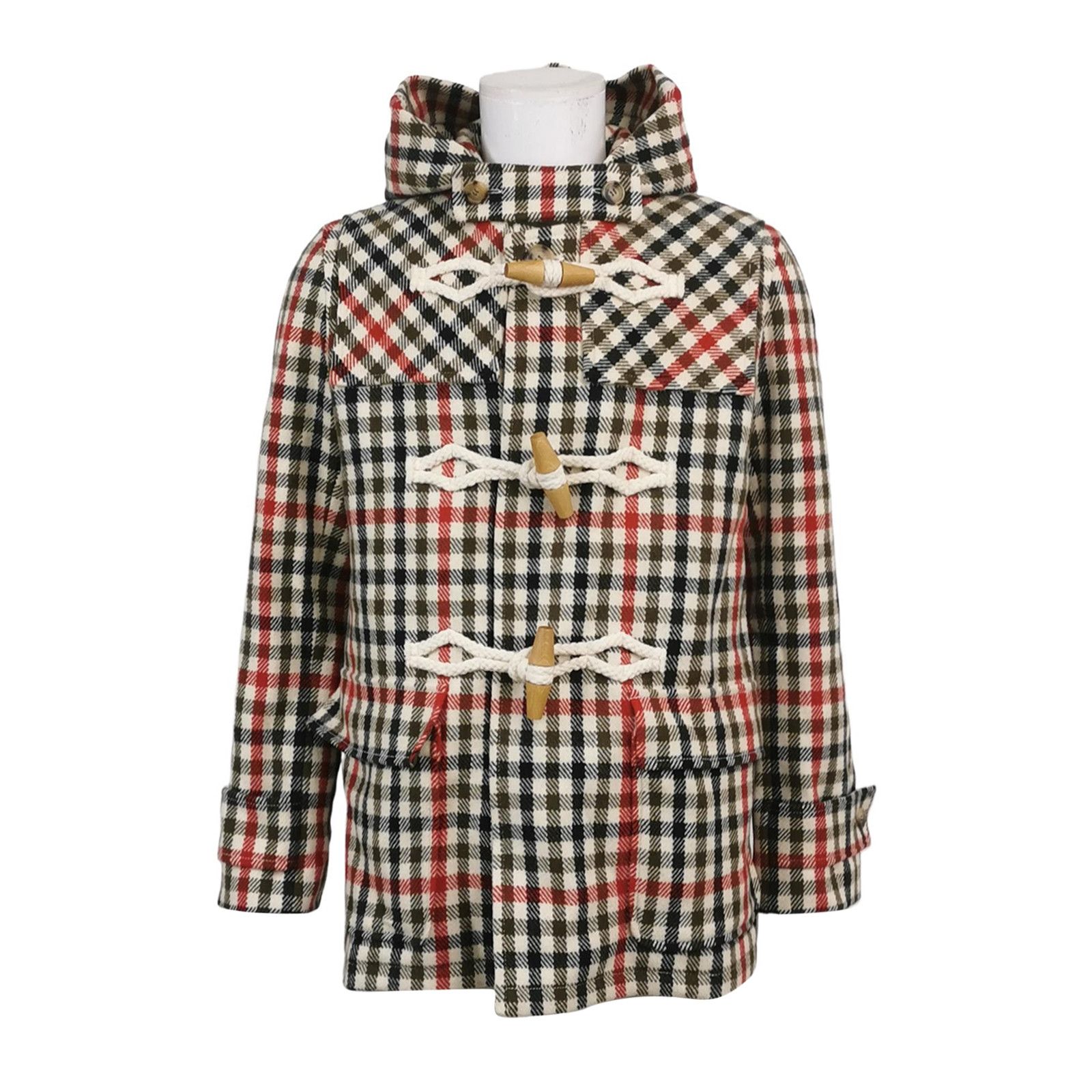 JW Anderson J.W.Anderson Checkered Toggle Hooded Coat Size US L / EU 52-54 / 3 - 1 Thumbnail