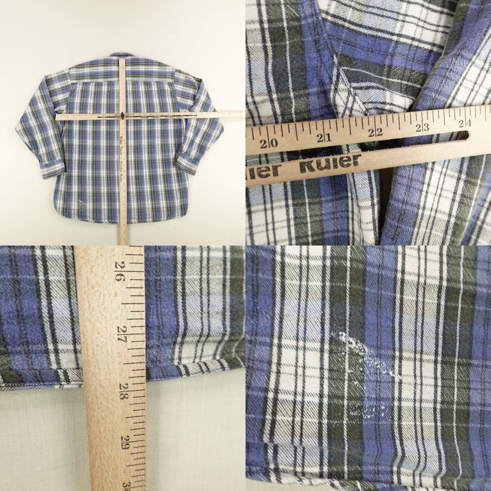 Vintage VINTAGE Woolrich Plaid Flannel Shirt Mens Medium Blue Green Gray Button-Up Work Utility Outdoor Size US M / EU 48-50 / 2 - 8 Thumbnail