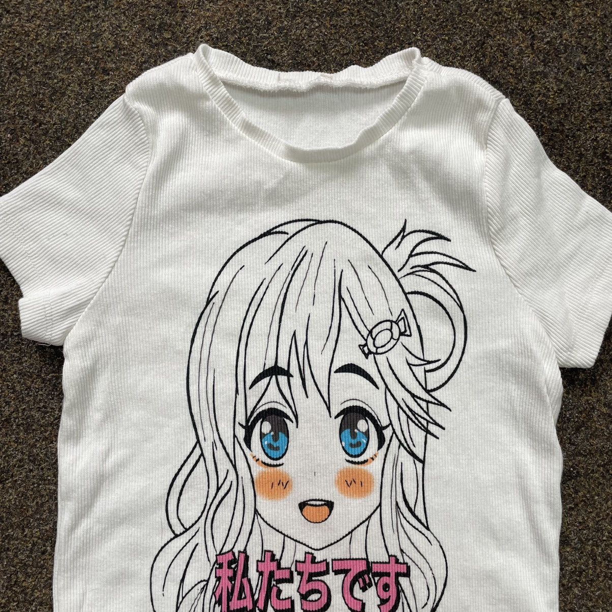 Vintage Y2K Anime Graphic Tee Japanese Streetwear Vintage Bleached M Size M / US 6-8 / IT 42-44 - 5 Thumbnail