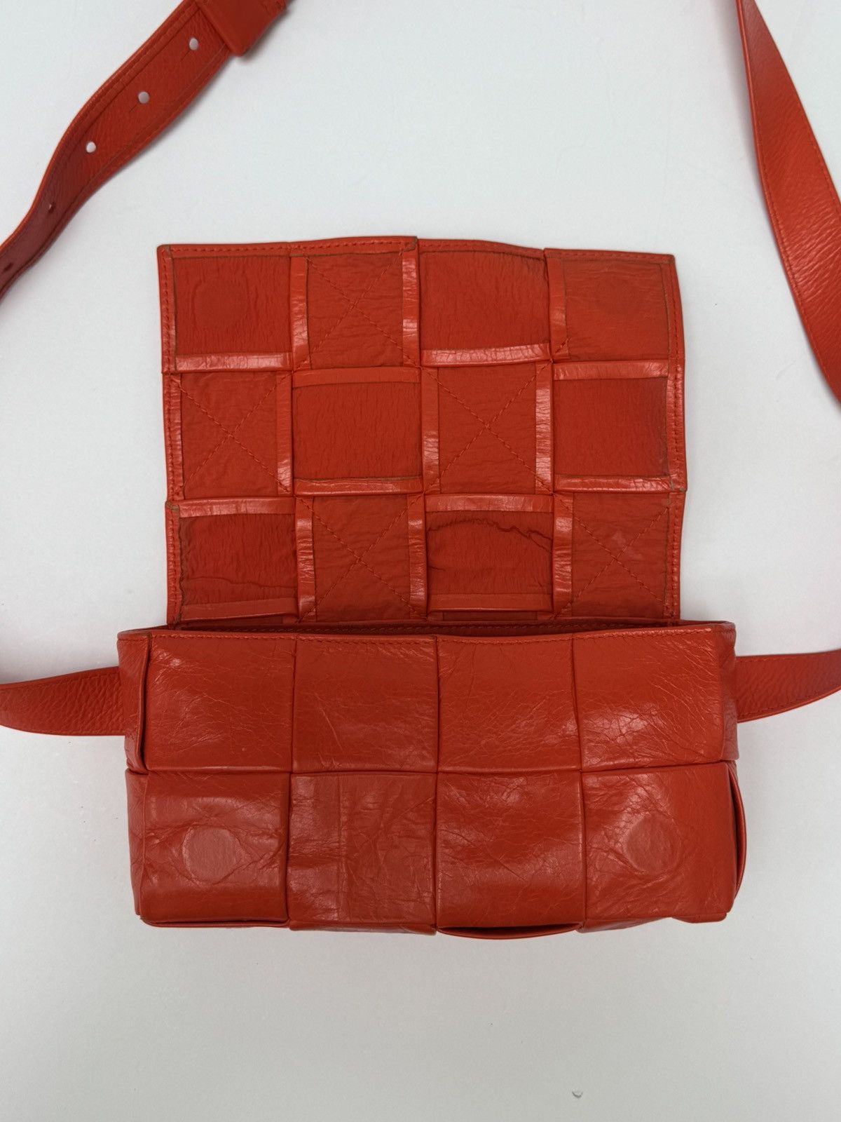 Bottega Veneta Bottega veneta casette orange bumbag intreccio Size ONE SIZE - 6 Thumbnail