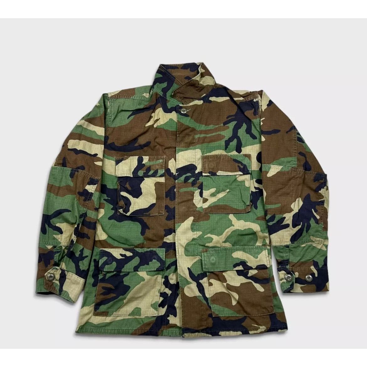 Vintage VTG Army Jacket Small US Military Woodland Camo Combat Coat Size US S / EU 44-46 / 1 - 1 Thumbnail