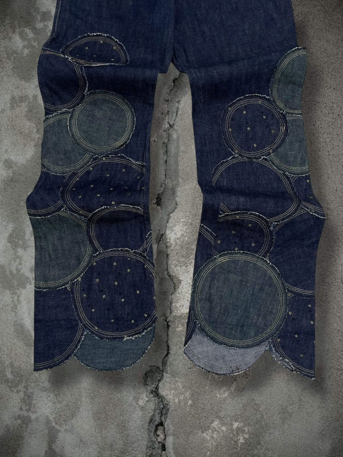 Tornado Mart Vintage Rare Japan Designer Garde Collective Art Patch Denim Size US 28 / EU 44 - 3 Thumbnail