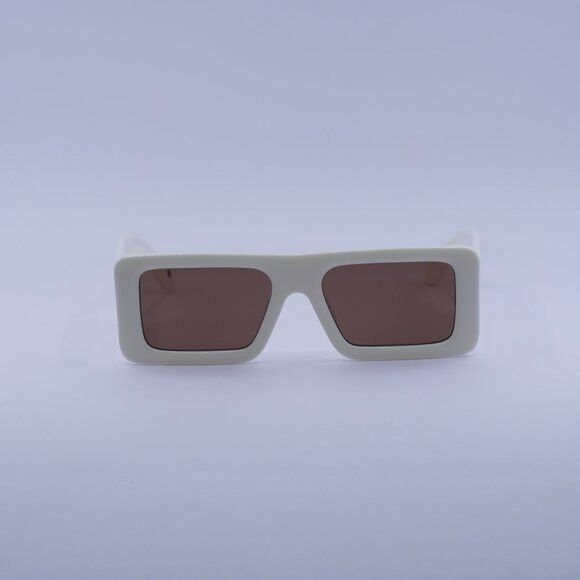 Off-White Off-White OERI140 TROY 0164 Sunglasses White Rectangle Frame Size ONE SIZE - 2 Thumbnail