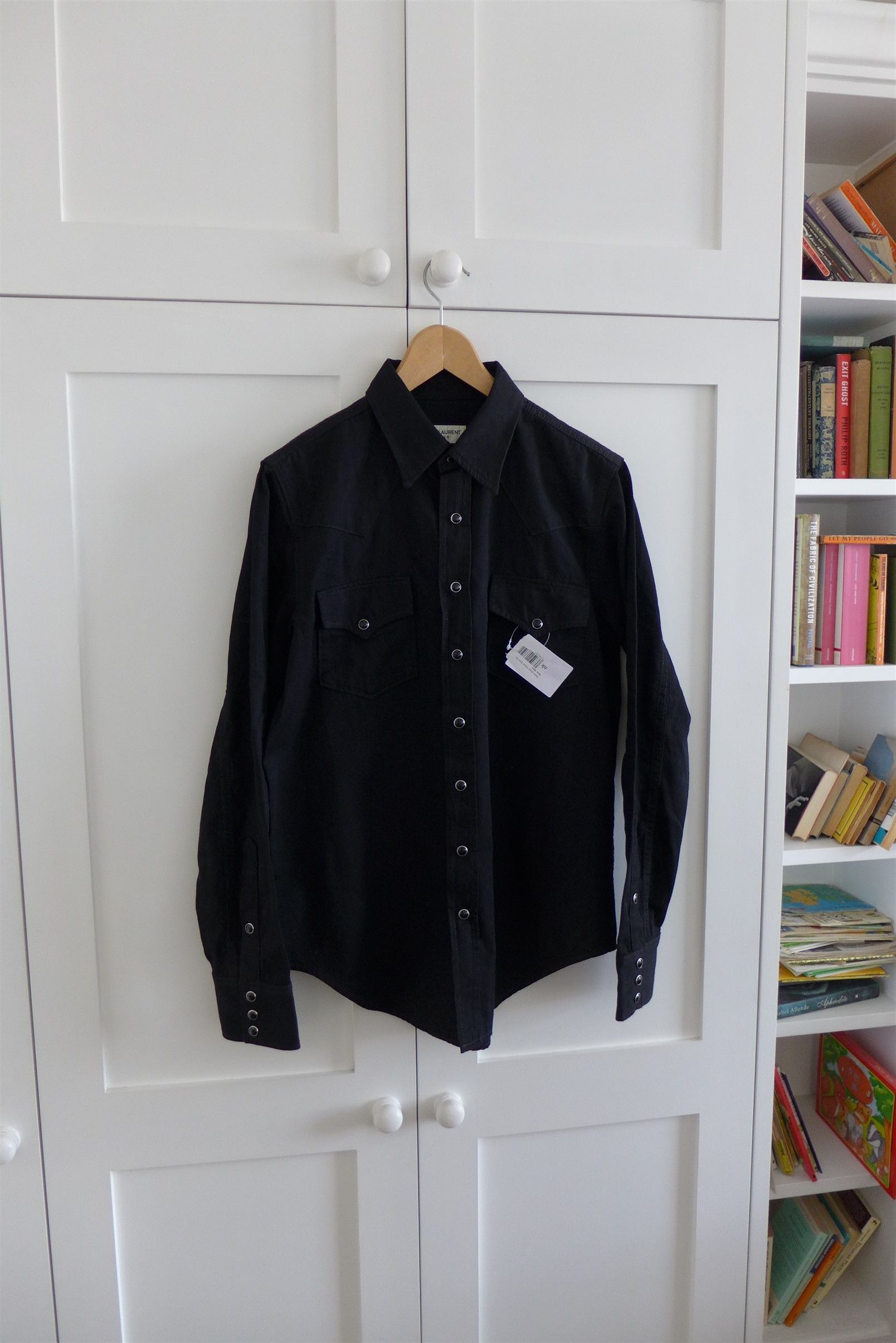 Saint Laurent Paris Saint Laurent Western Shirt - Black Denim Size US S / EU 44-46 / 1 - 4 Thumbnail