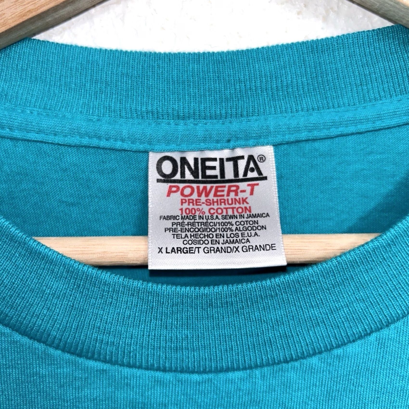 Vintage VINTAGE Oneita Blank Tee Green T-Shirt XL Unisex Adults 90s USA Made Crew Neck Short Sleeve Cotton Logo Tie Dye Vintage Fashion Boys Girls Mens Womens Size US XL / EU 56 / 4 - 4 Thumbnail