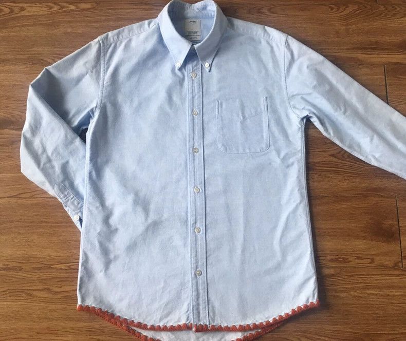 Visvim VisvimUnique Blue Woven Shirt with Contrast Design-2504 Size US S / EU 44-46 / 1 - 1 Thumbnail