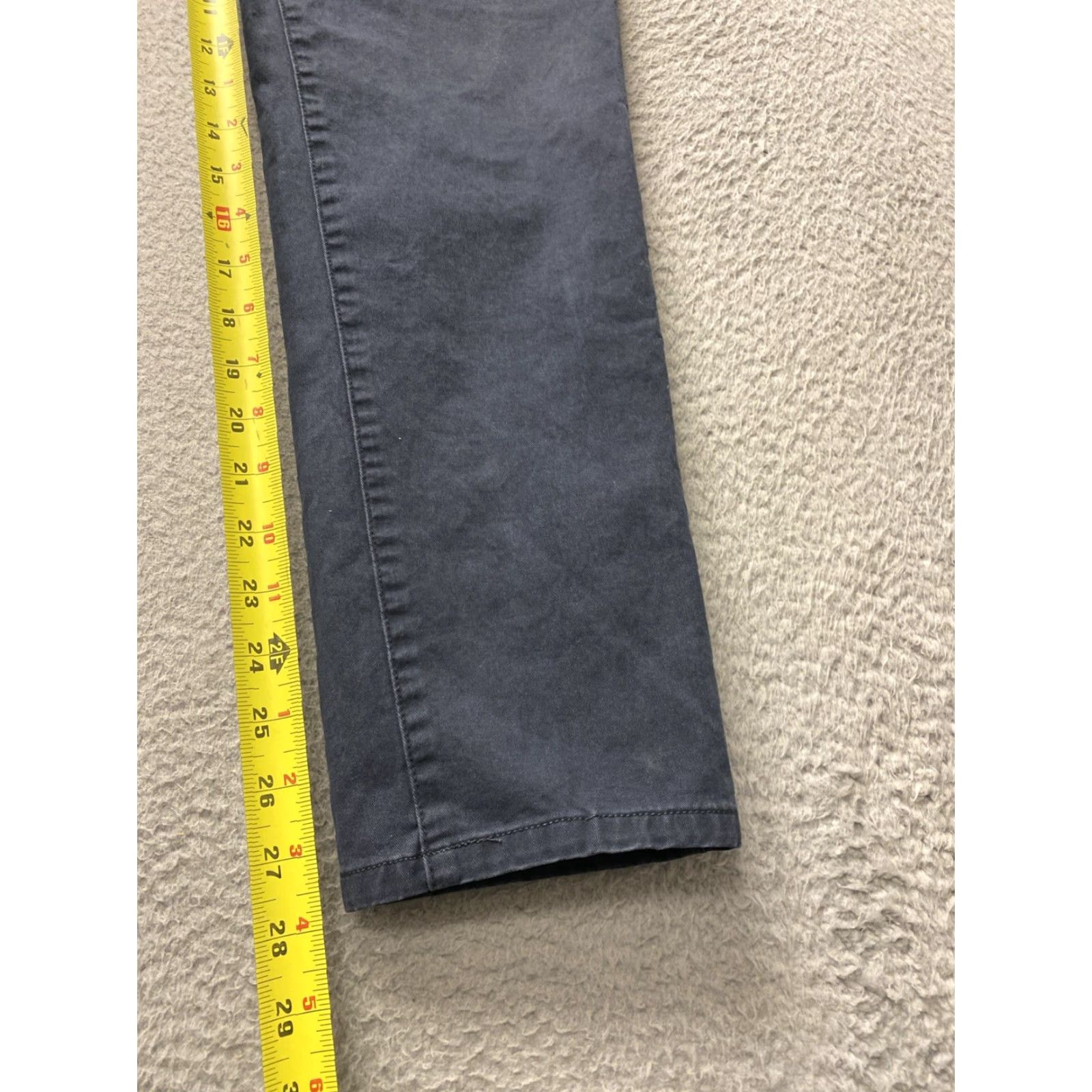 Bonobos BONOBOS Chino Pants Mens 30x28 Dark Gray Slim Tapered Flat Front Zip Pockets Regular Rise 30in Inseam 28in Gray 160-8 Size US 30 / EU 46 - 4 Thumbnail