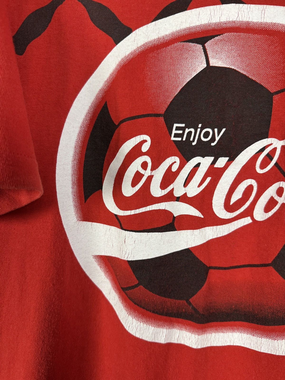 Coca Cola Vintage Coca Cola Euro 1996 England Soccer T-Shirt Enjoy XL Size US XL / EU 56 / 4 - 10 Thumbnail