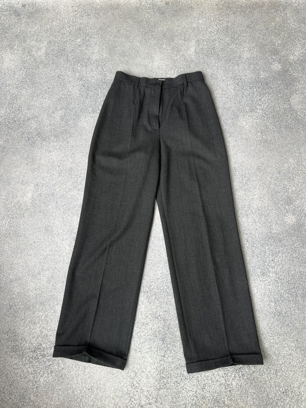 Designer × Max Mara × Vintage Vintage Max Mara Women’s Grey Pants Size 26" / US 2 / IT 38 - 5 Thumbnail